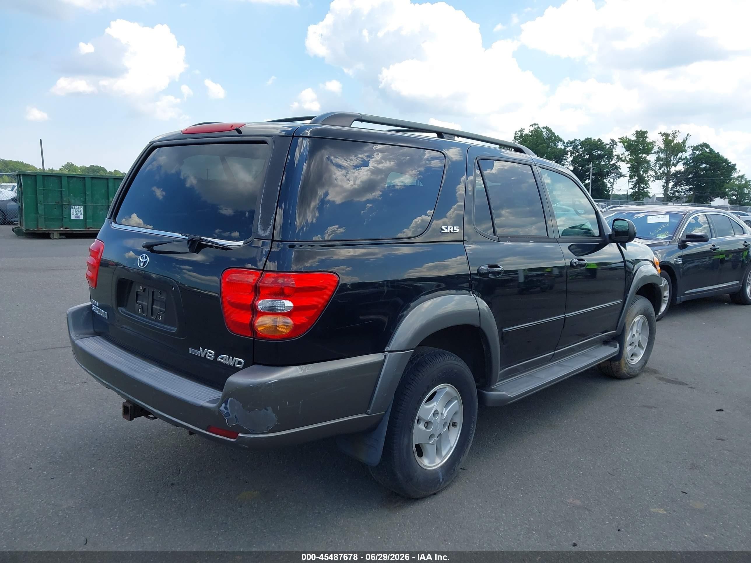 2004 Toyota Sequoia Sr5 V8 Черный vin: 5TDBT44A44S233277