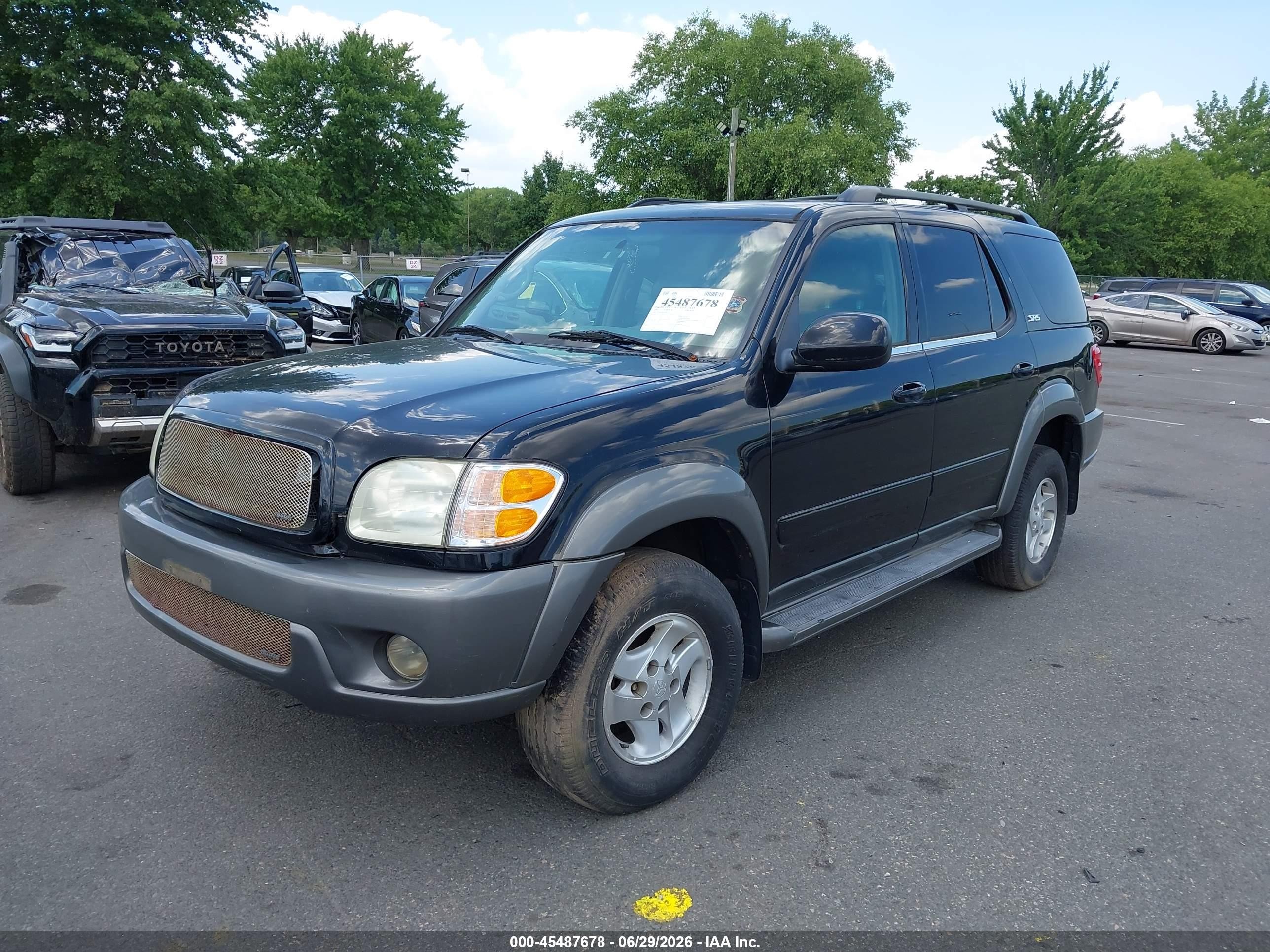 2004 Toyota Sequoia Sr5 V8 Черный vin: 5TDBT44A44S233277