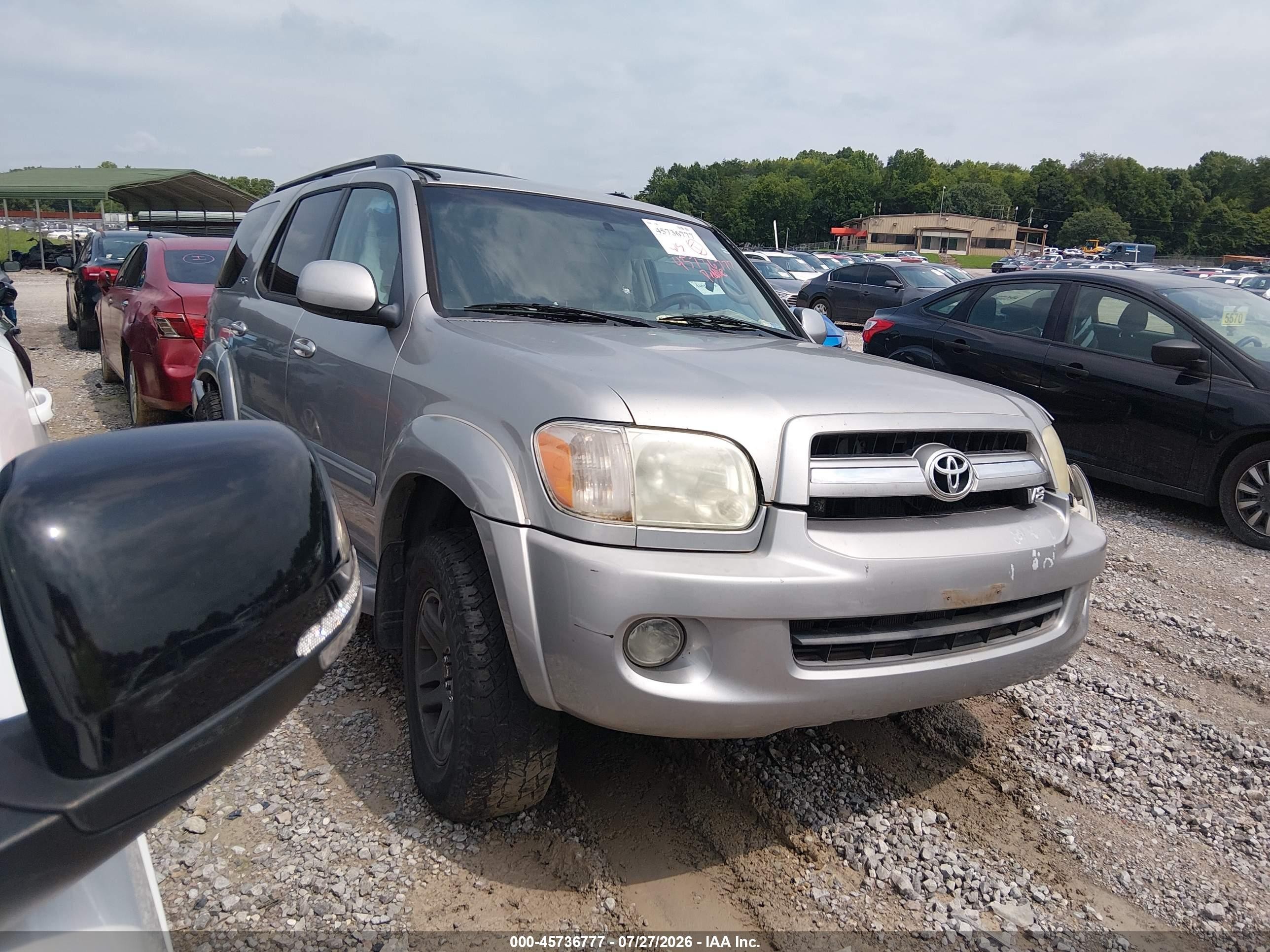 2006 Toyota Sequoia Sr5 V8 Silver vin: 5TDBT44A46S269313
