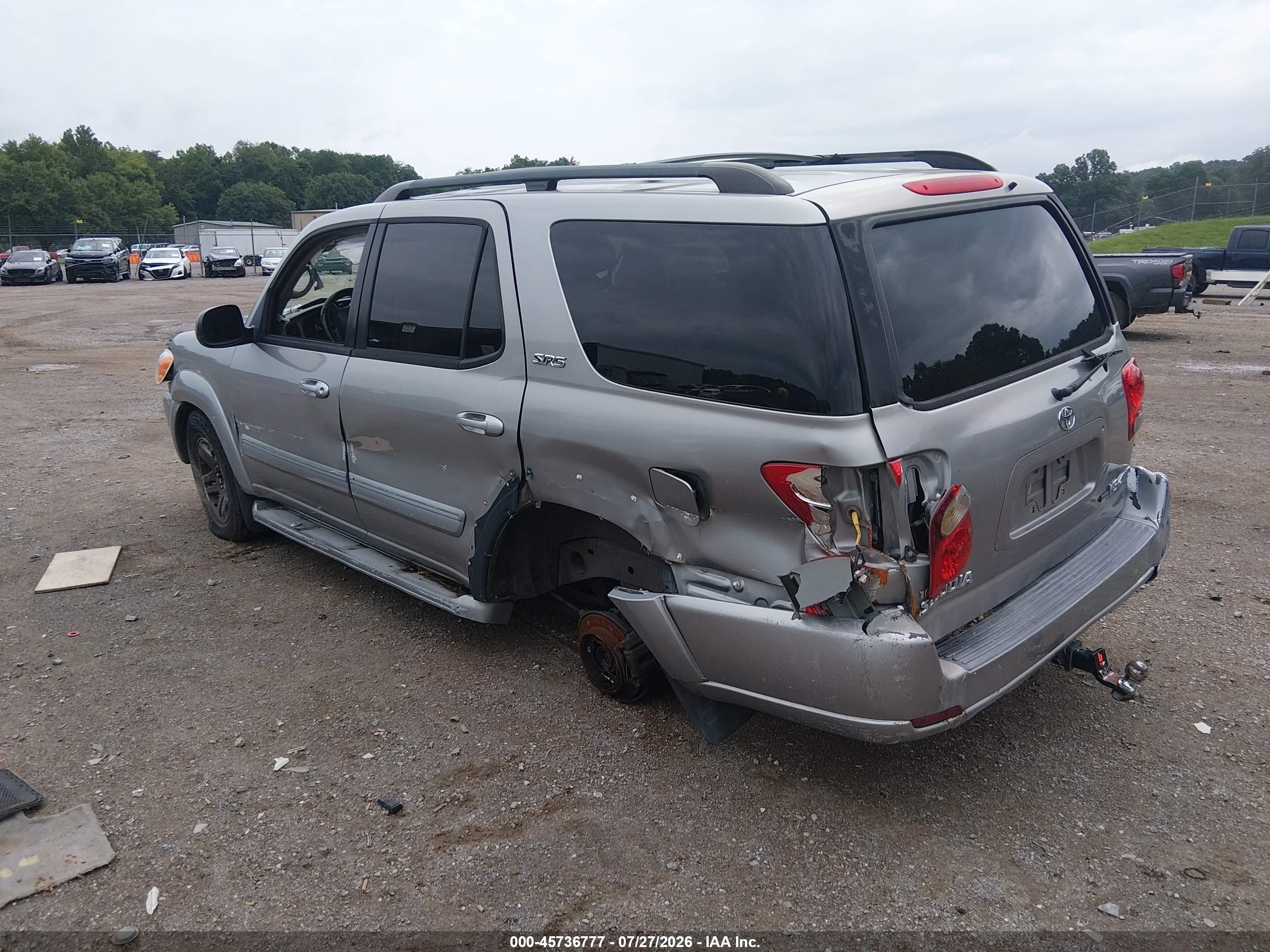 2006 Toyota Sequoia Sr5 V8 Серебряный vin: 5TDBT44A46S269313