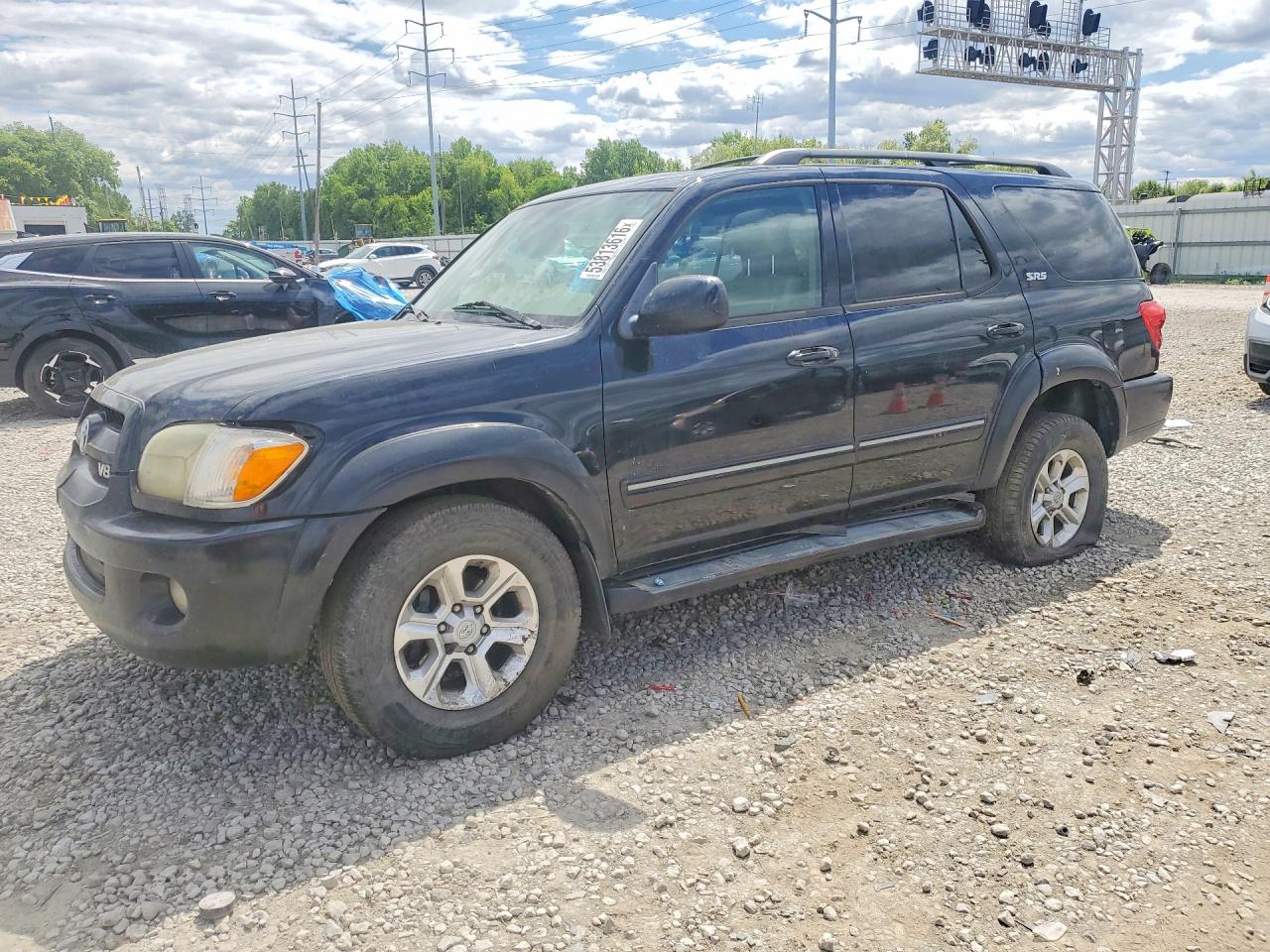 2007 Toyota Sequoia Sr5 Black vin: 5TDBT44A47S279163