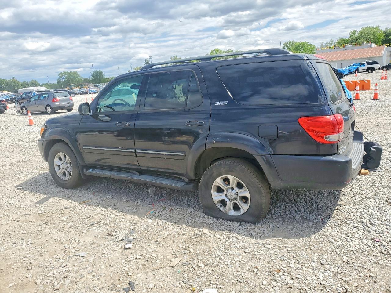 2007 Toyota Sequoia Sr5 Black vin: 5TDBT44A47S279163