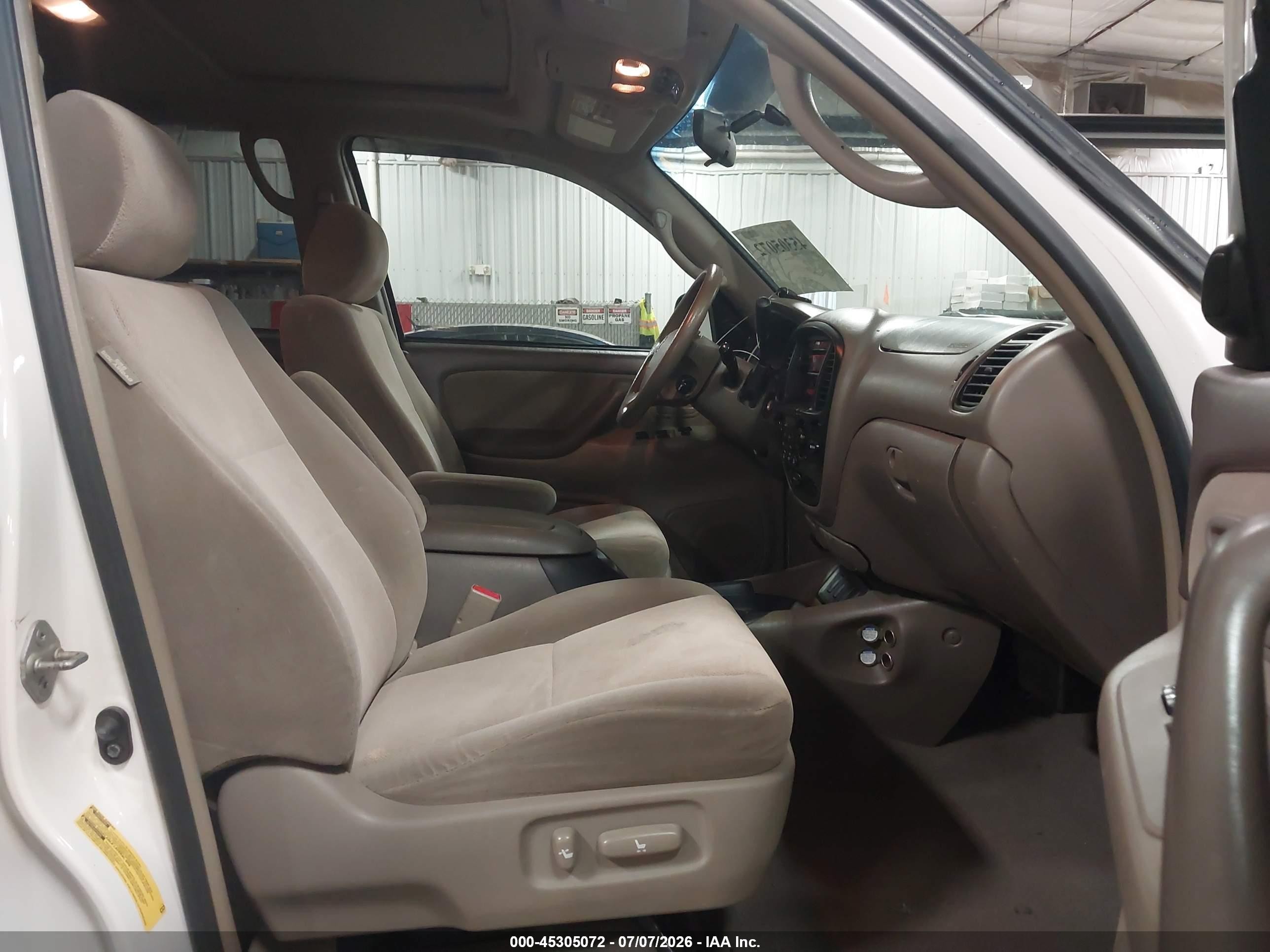 2007 Toyota Sequoia Sr5 V8 White vin: 5TDBT44A47S283780