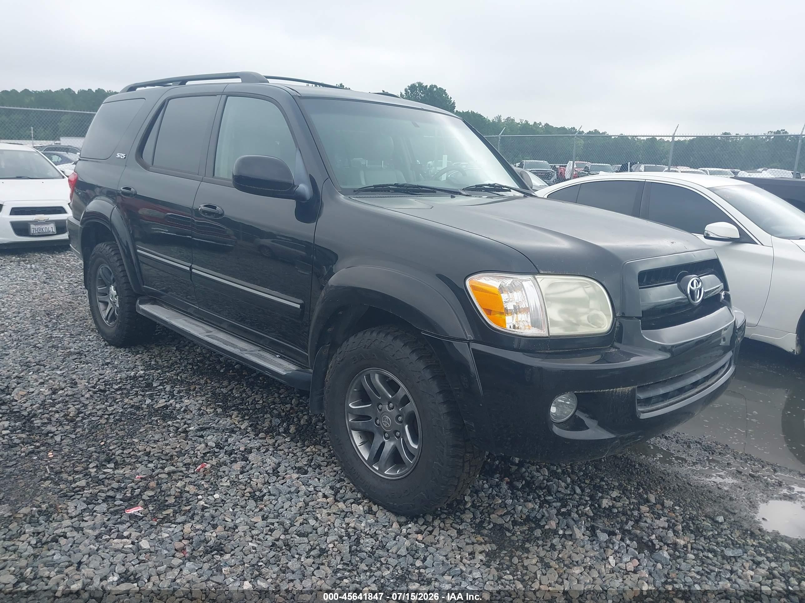 2007 Toyota Sequoia Sr5 Черный vin: 5TDBT44A47S291667