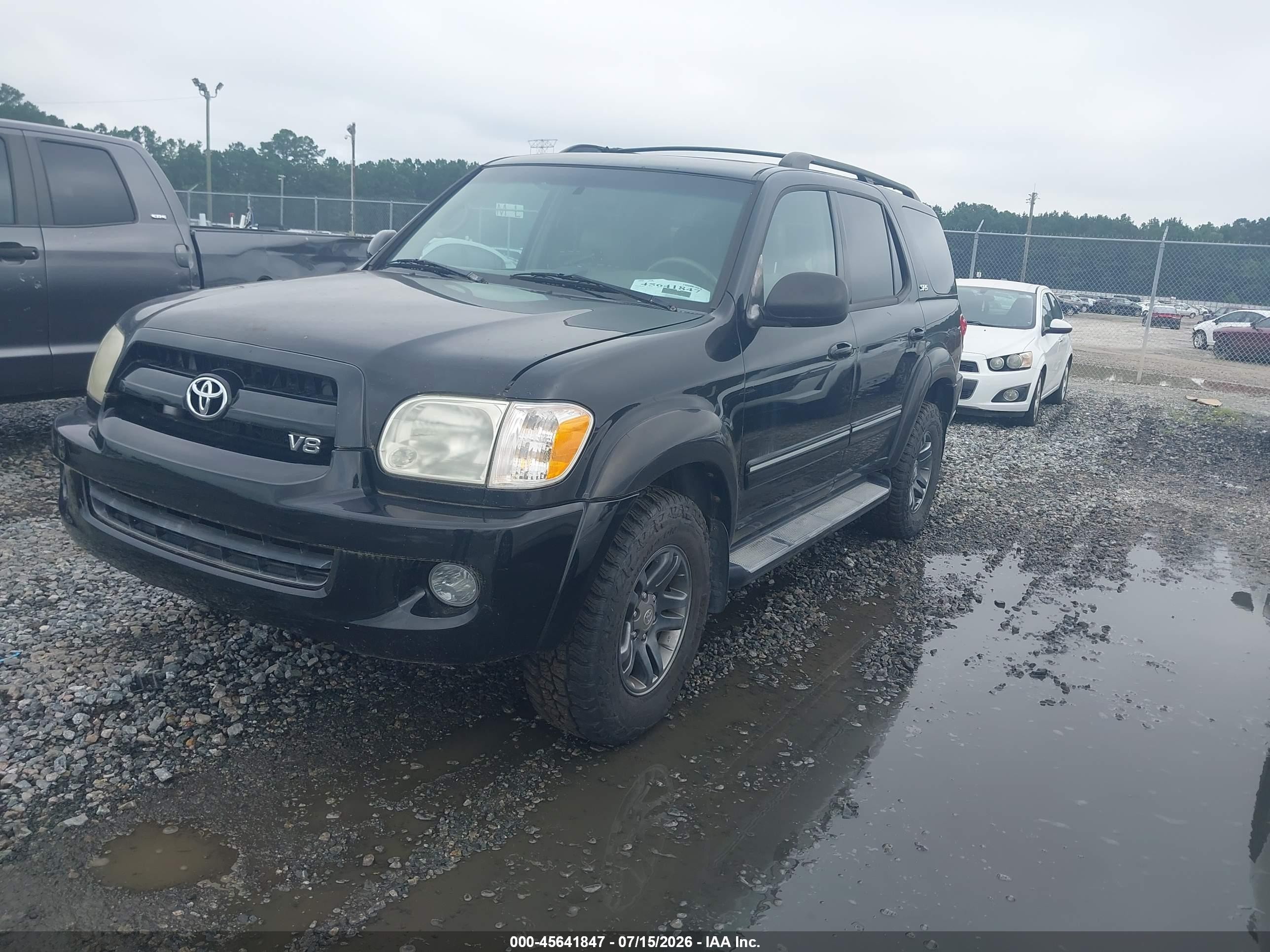 2007 Toyota Sequoia Sr5 Черный vin: 5TDBT44A47S291667