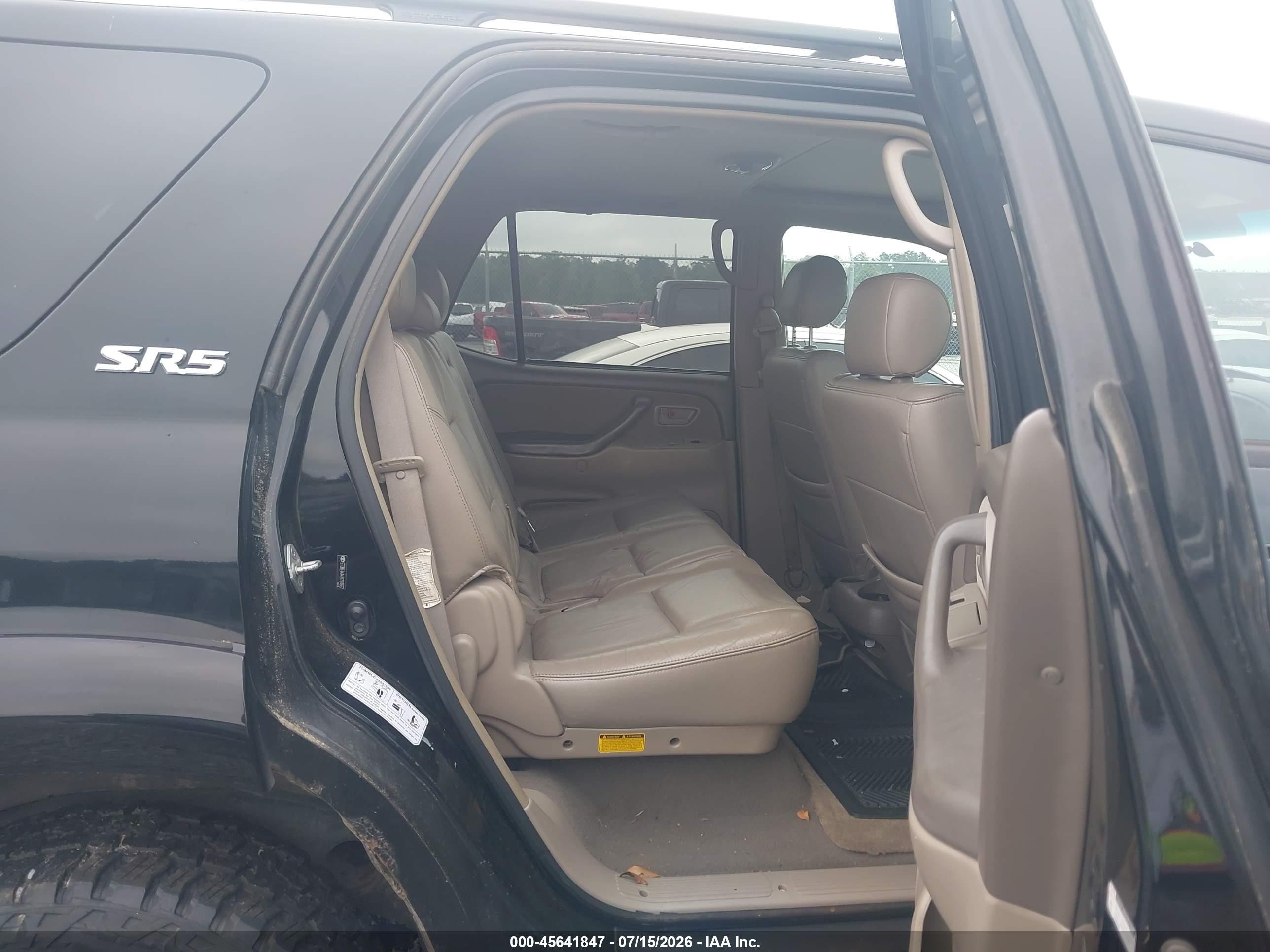 2007 Toyota Sequoia Sr5 Черный vin: 5TDBT44A47S291667
