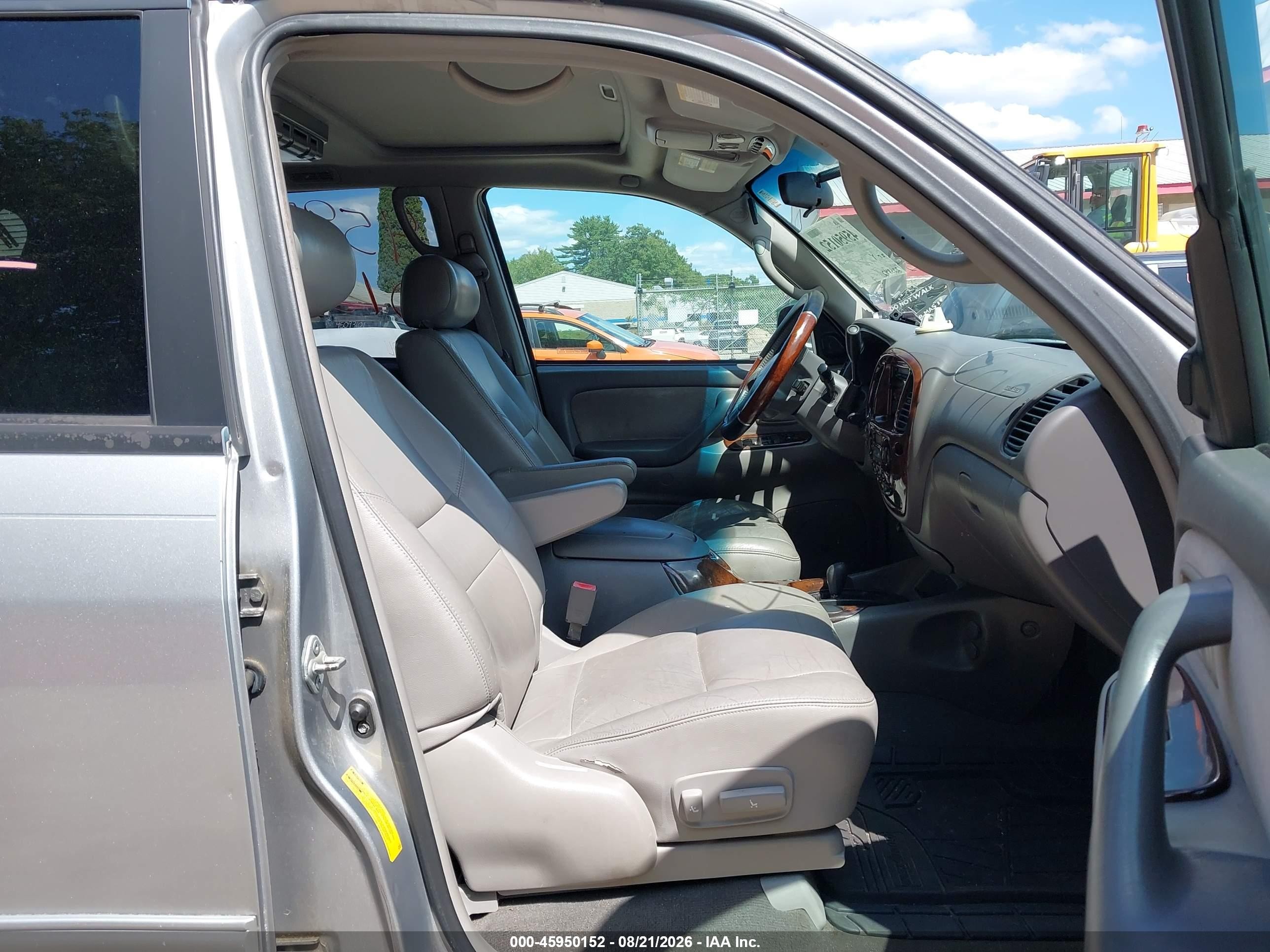 2002 Toyota Sequoia Sr5 V8 Silver vin: 5TDBT44A52S076730