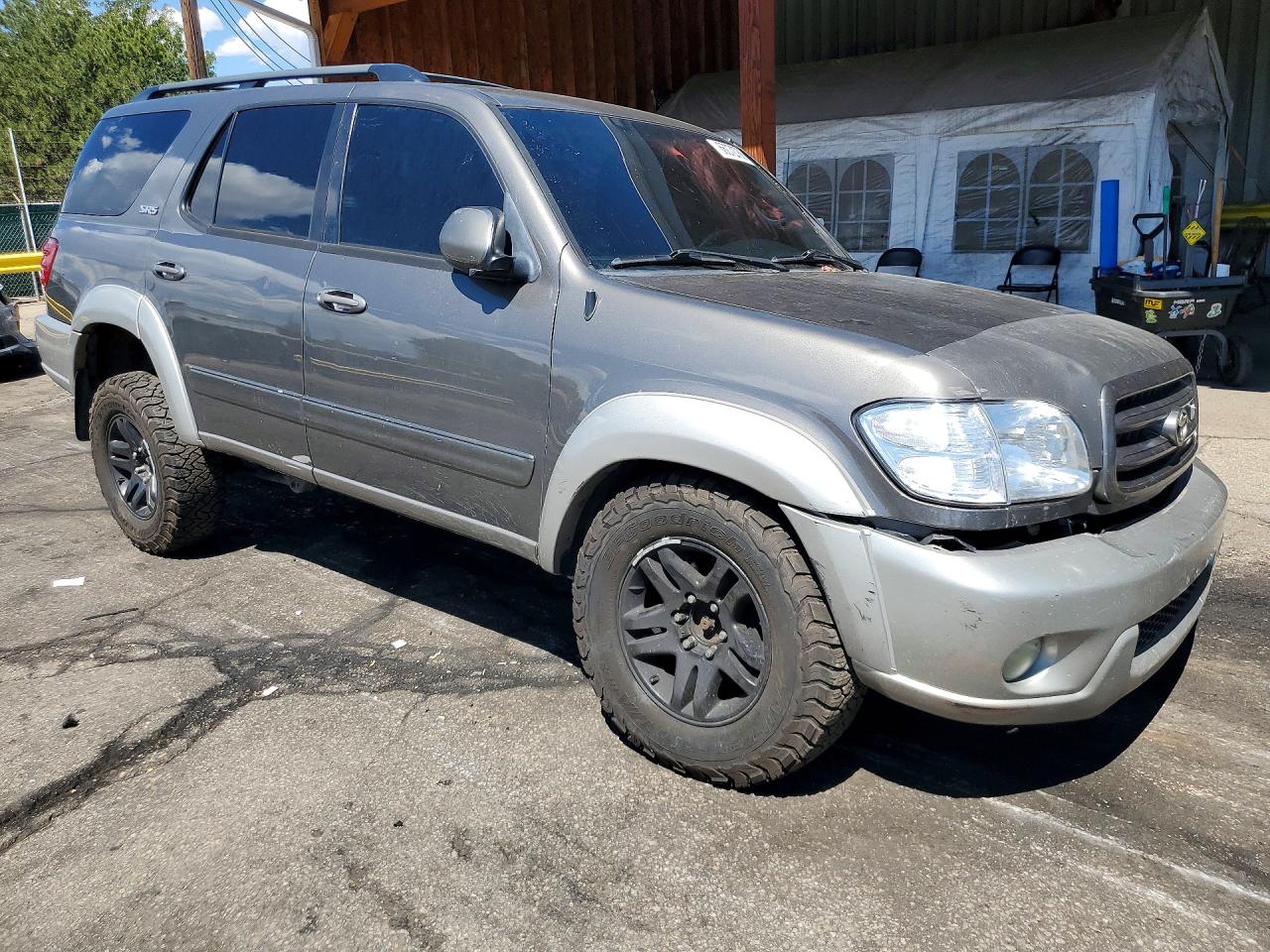2003 Toyota Sequoia Sr5 Gray vin: 5TDBT44A53S199526