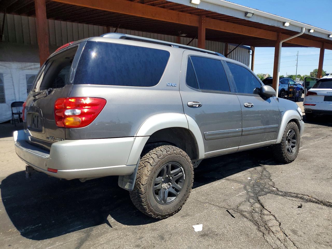 2003 Toyota Sequoia Sr5 Gray vin: 5TDBT44A53S199526