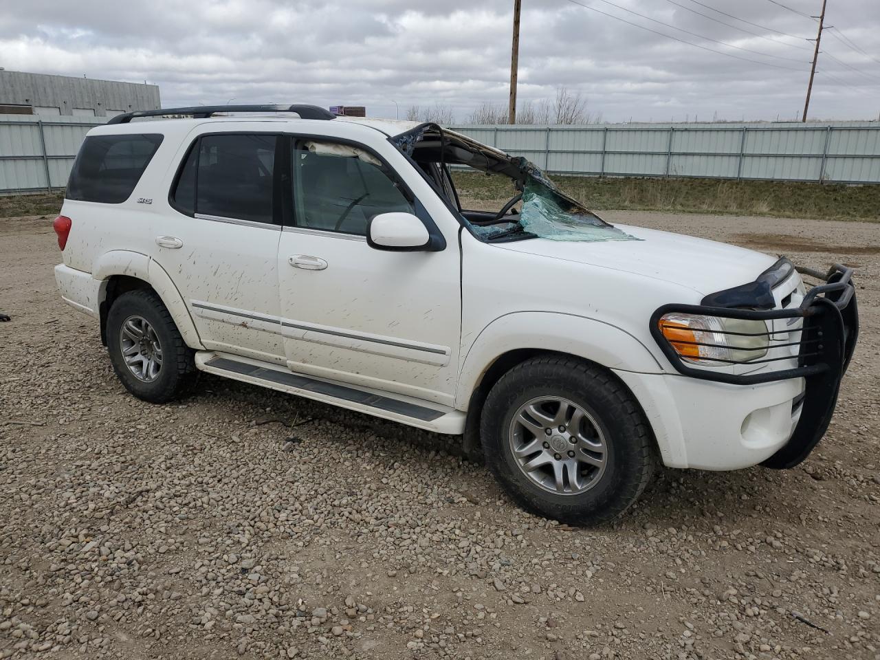 2005 Toyota Sequoia Sr5 White vin: 5TDBT44A55S241308