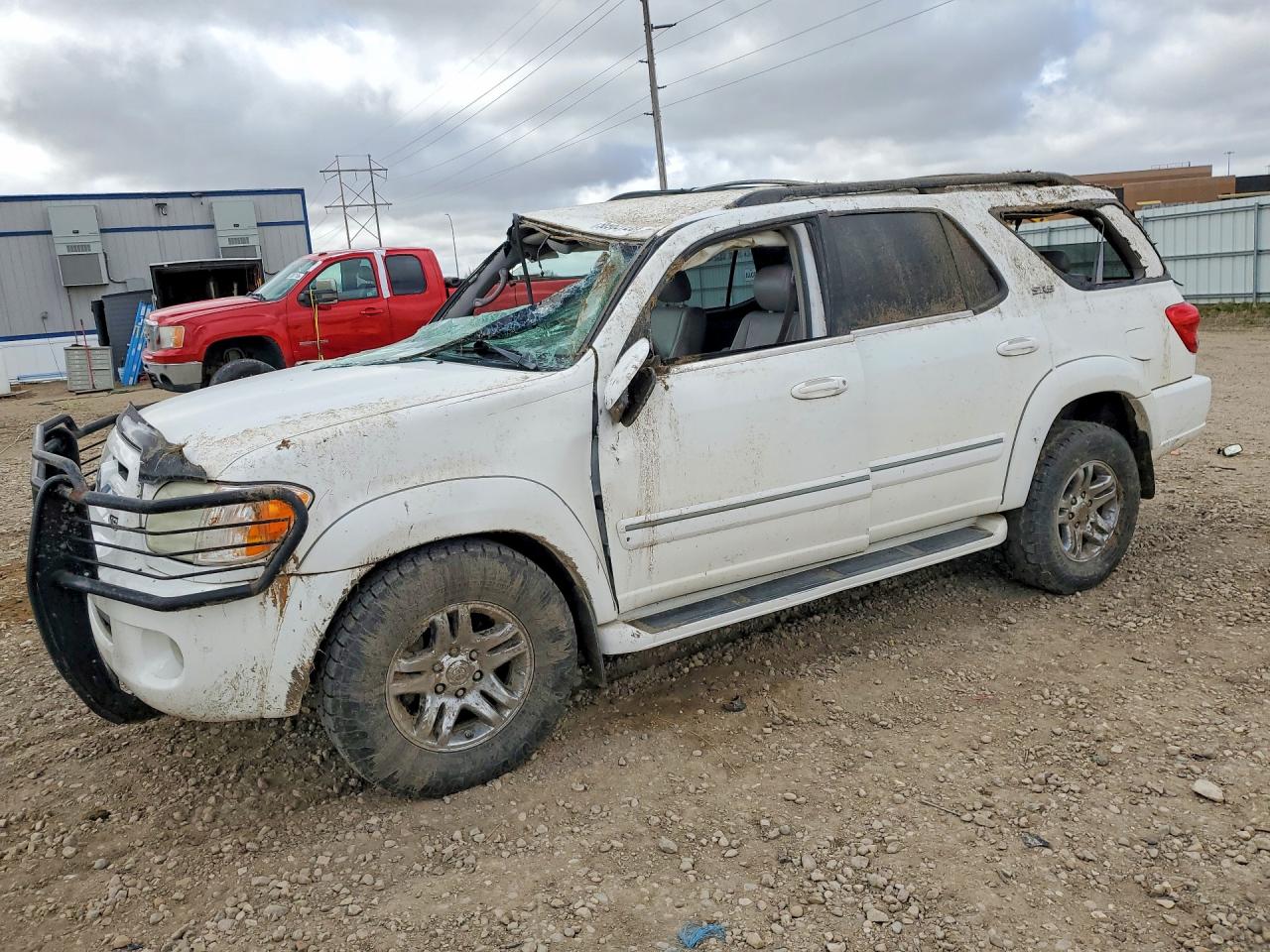 2005 Toyota Sequoia Sr5 White vin: 5TDBT44A55S241308
