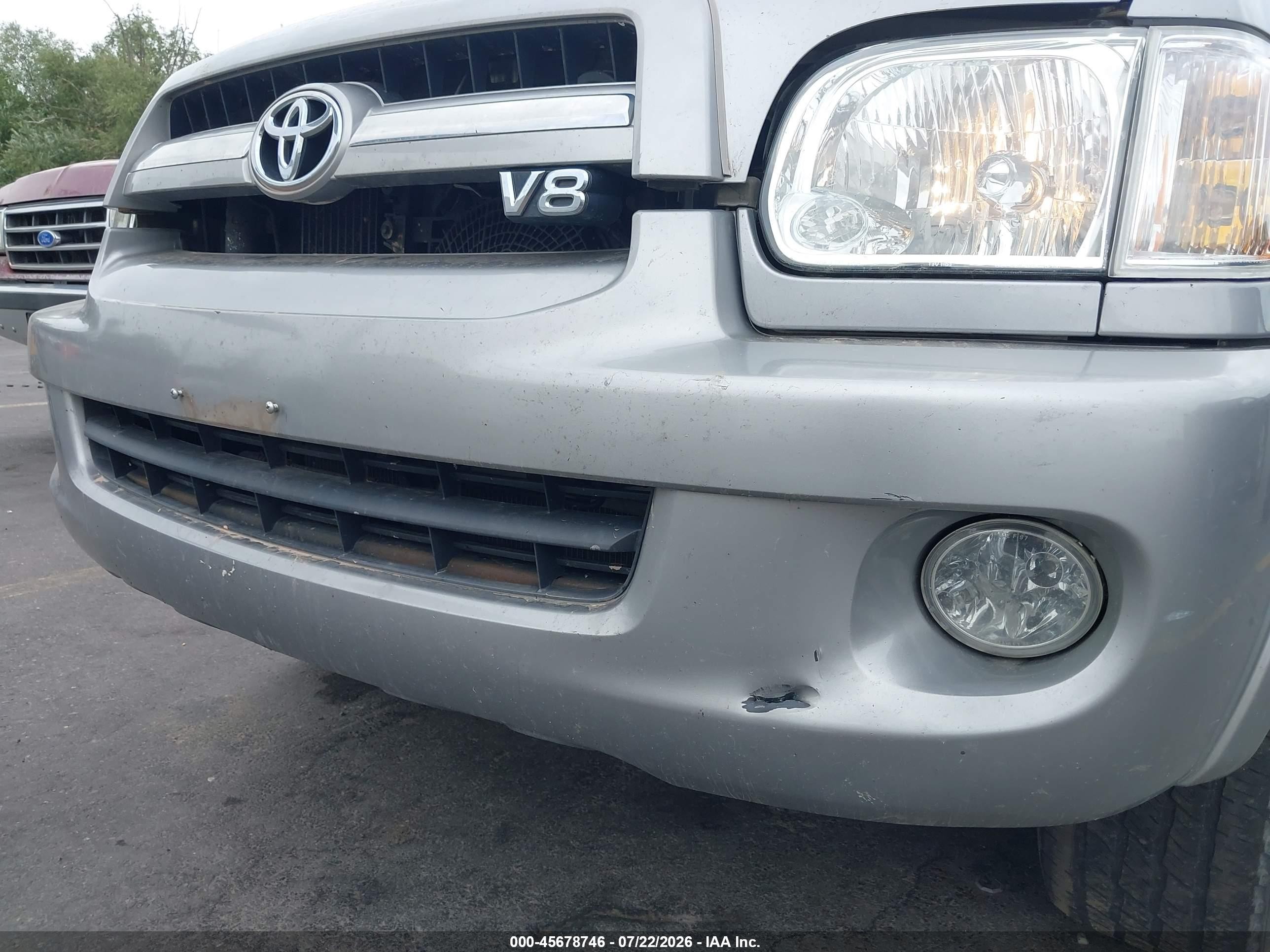 2006 Toyota Sequoia Sr5 V8 Silver vin: 5TDBT44A56S260989