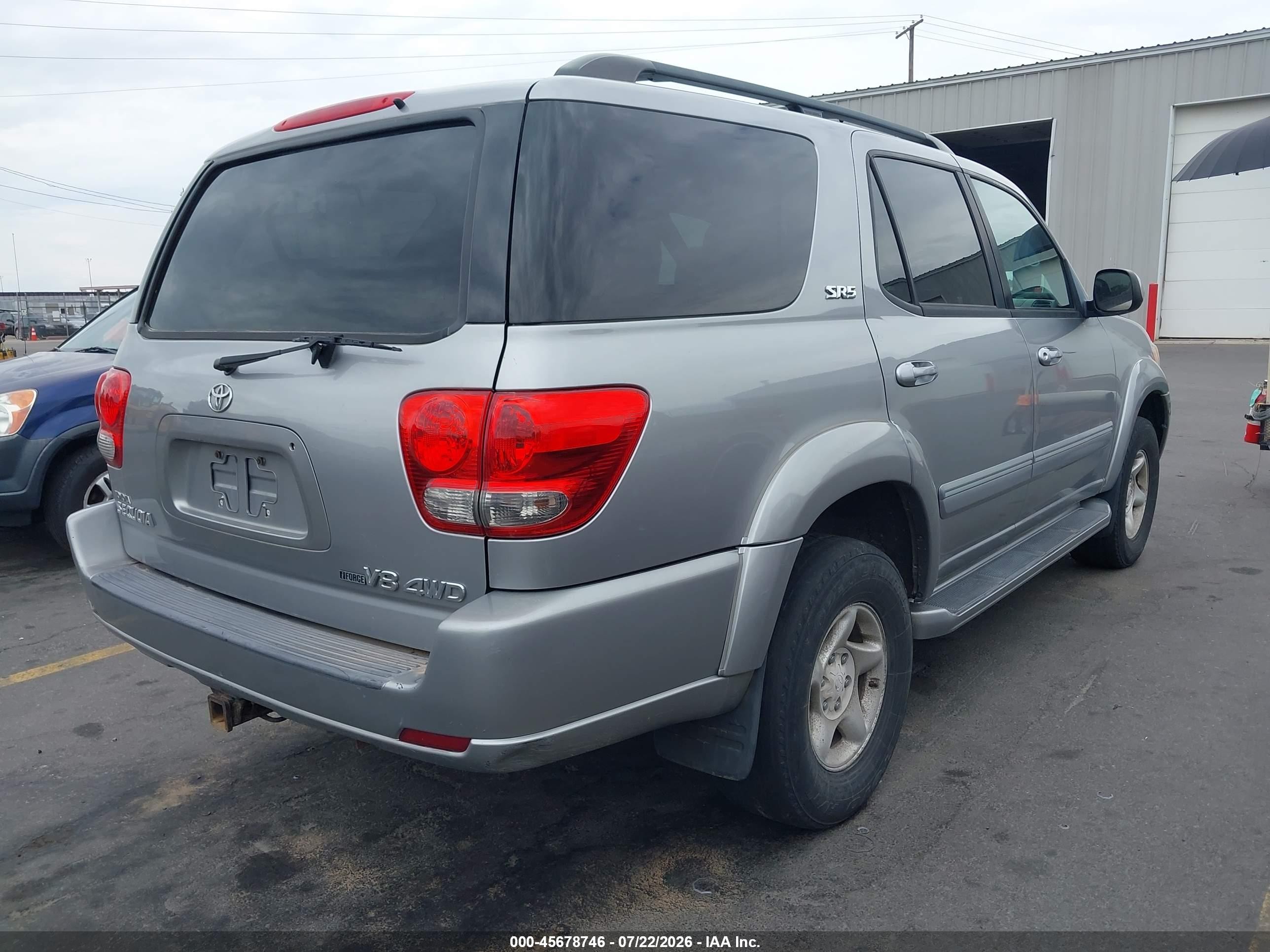 2006 Toyota Sequoia Sr5 V8 Silver vin: 5TDBT44A56S260989