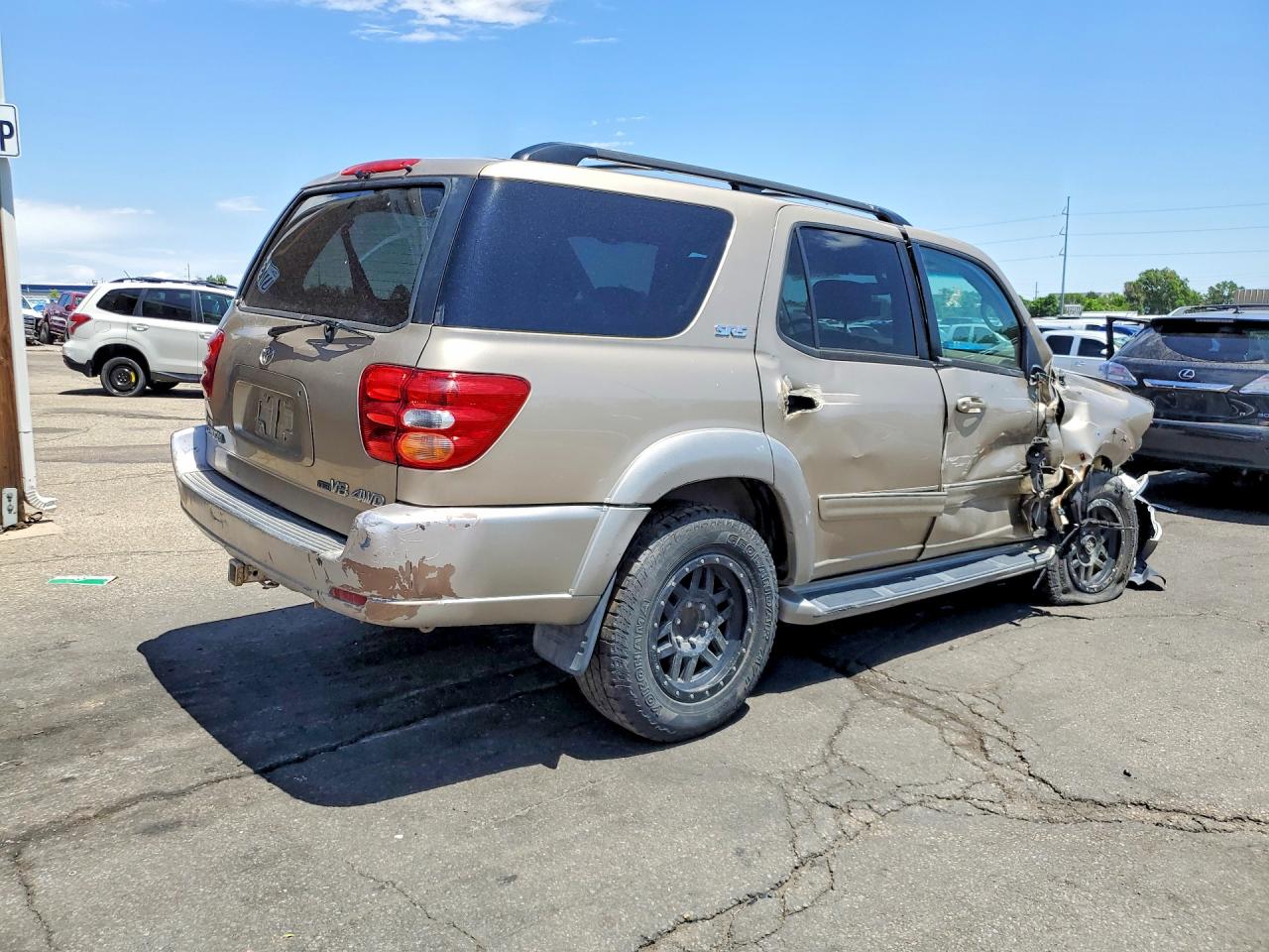 2001 Toyota Sequoia Sr5 Gold vin: 5TDBT44A61S051933