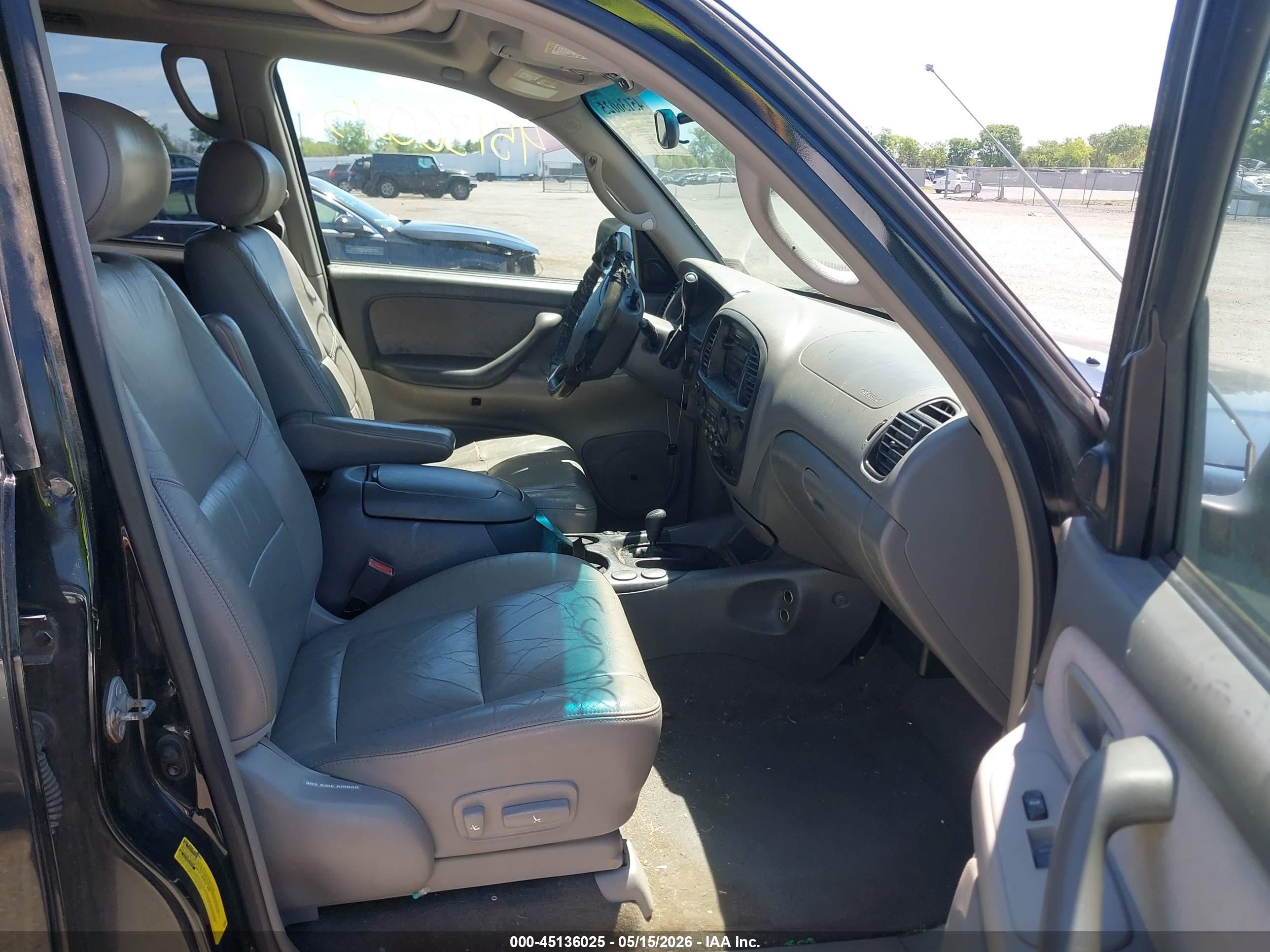 2004 Toyota Sequoia Sr5 V8 Black vin: 5TDBT44A64S229084
