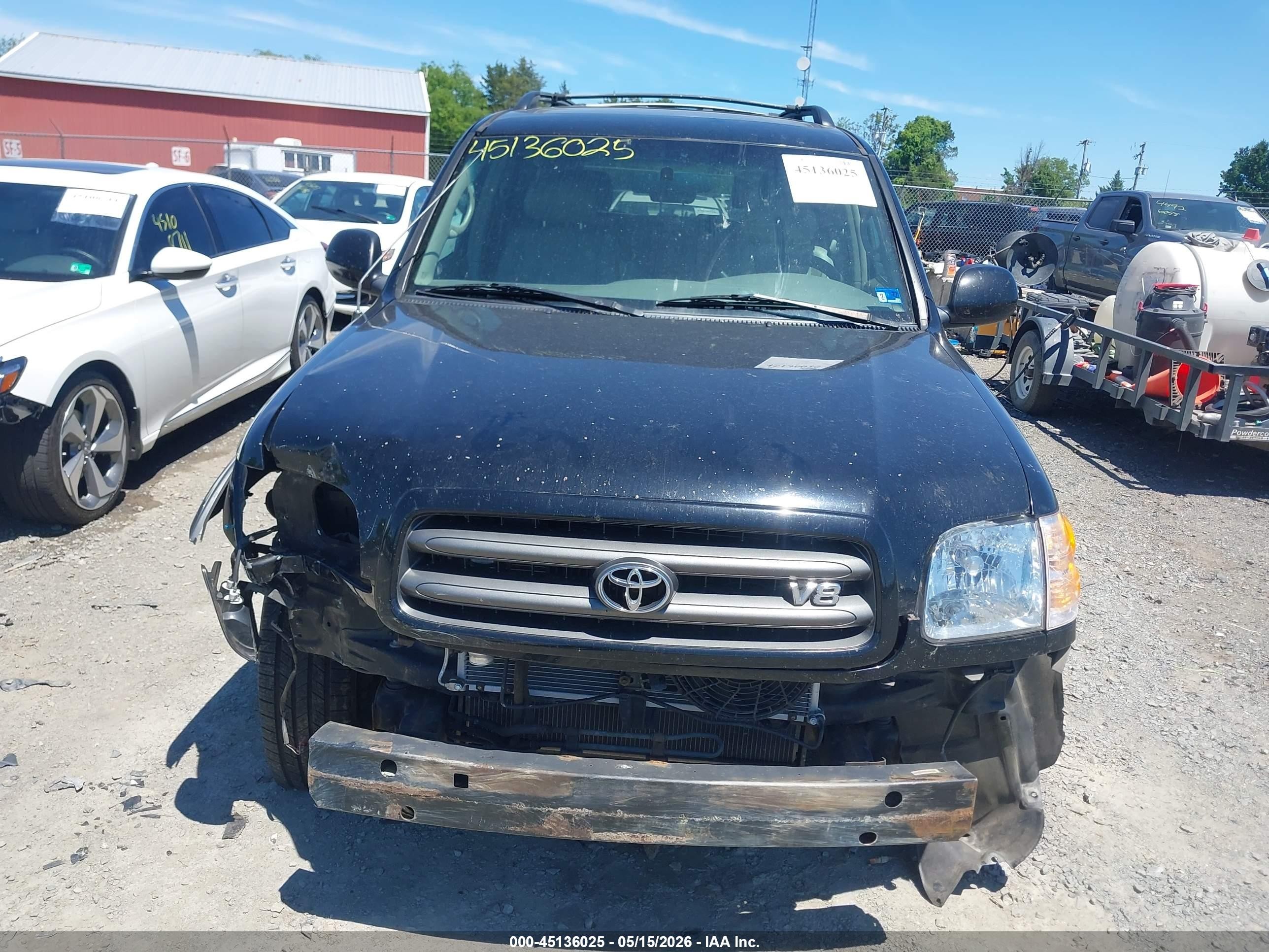 2004 Toyota Sequoia Sr5 V8 Black vin: 5TDBT44A64S229084