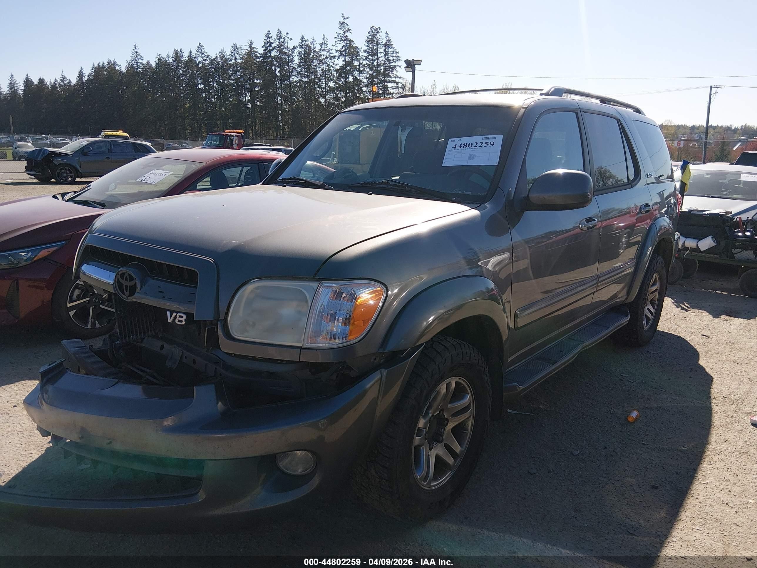 2005 Toyota Sequoia Sr5 V8 Tan vin: 5TDBT44A65S244752