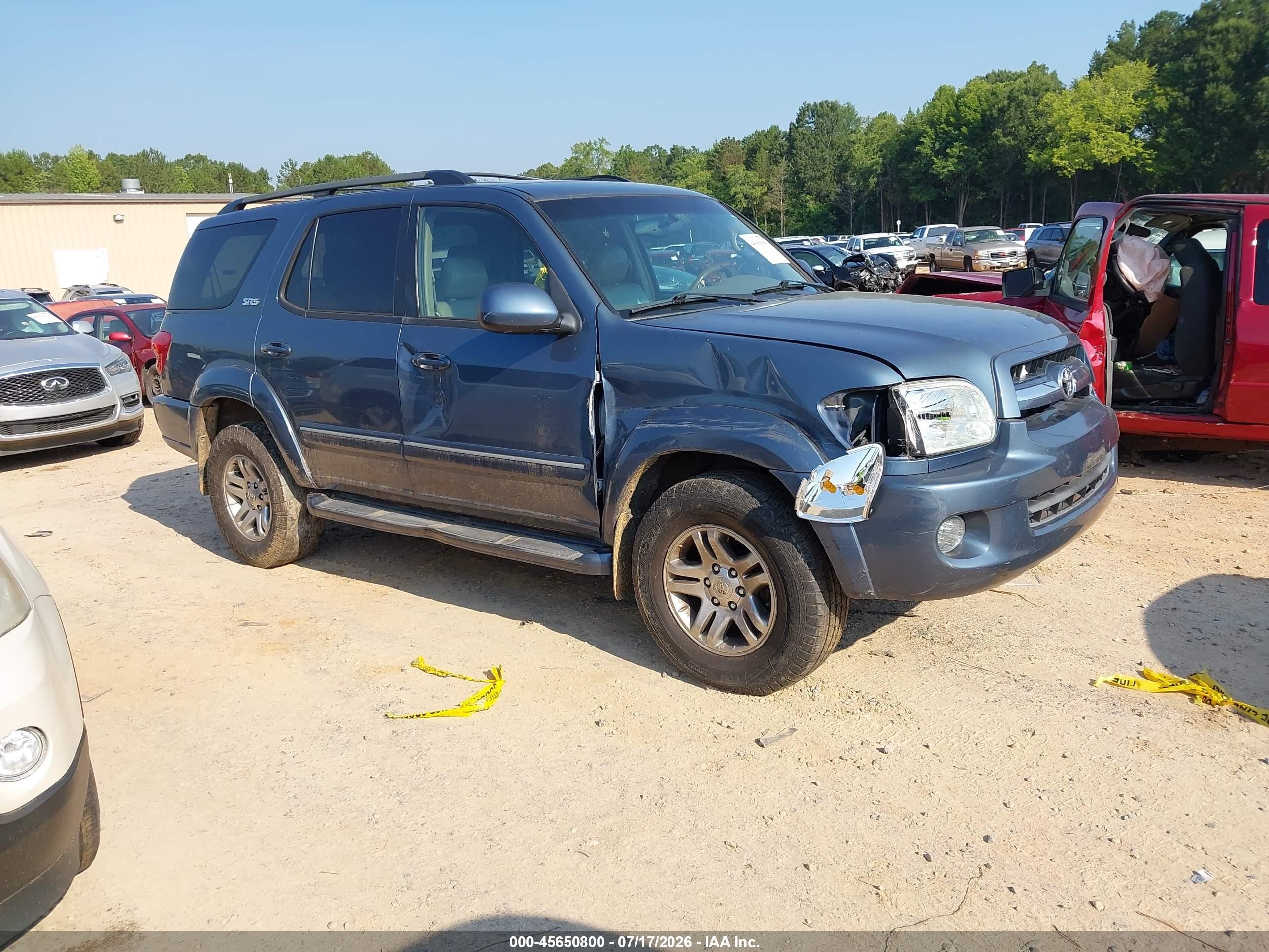 2006 Toyota Sequoia Sr5 V8 Blue vin: 5TDBT44A66S258667