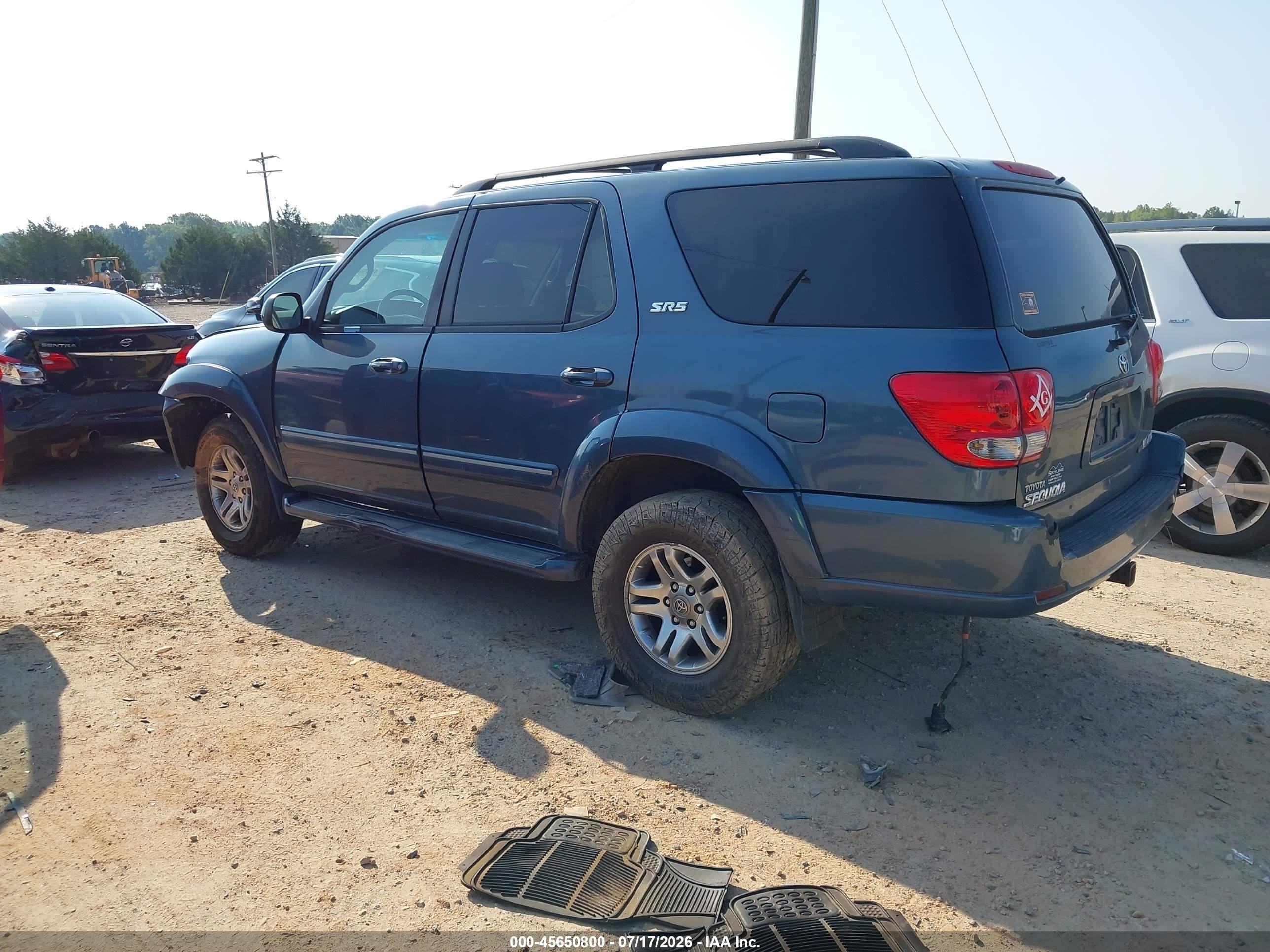 2006 Toyota Sequoia Sr5 V8 Blue vin: 5TDBT44A66S258667