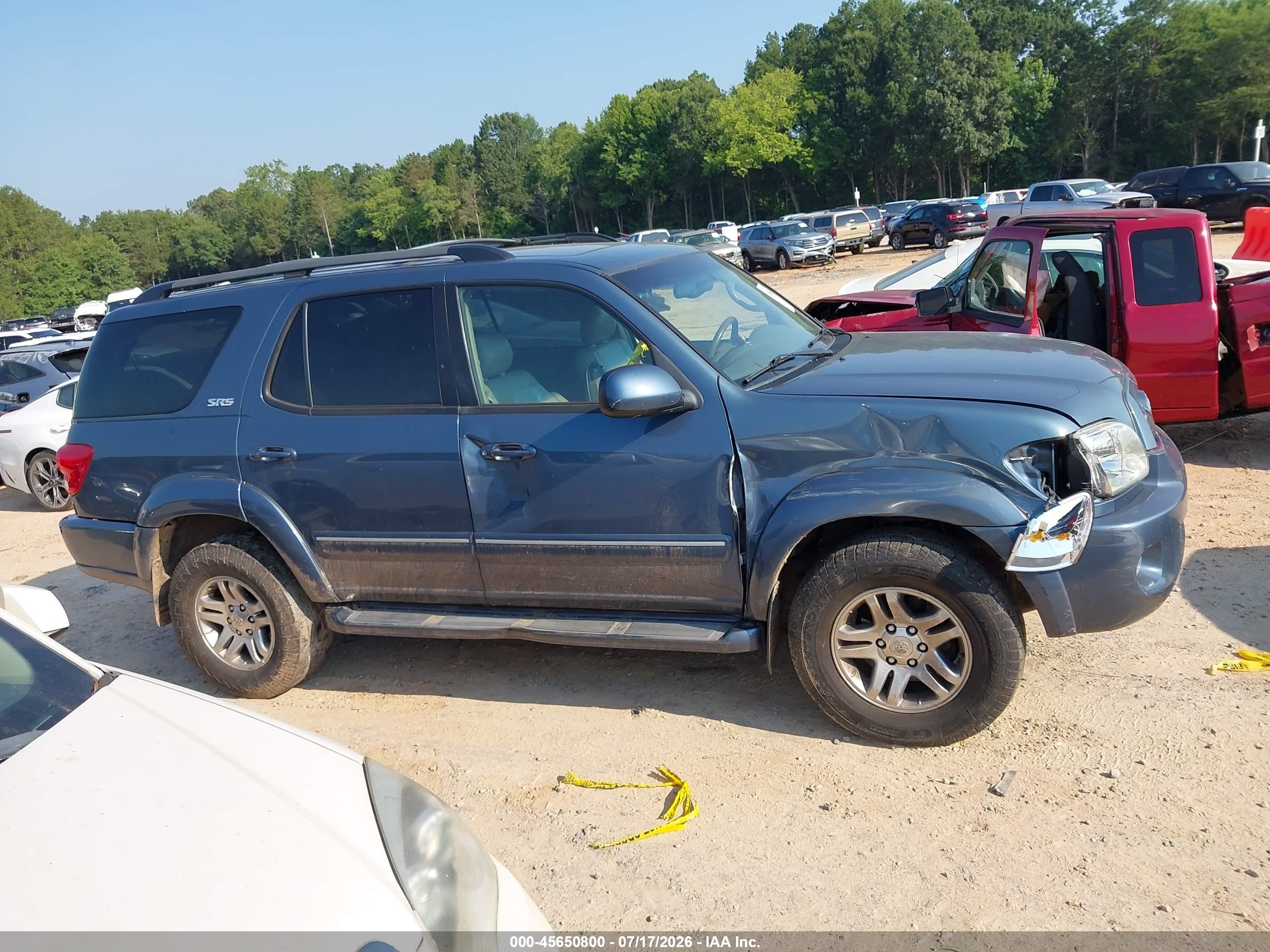 2006 Toyota Sequoia Sr5 V8 Blue vin: 5TDBT44A66S258667