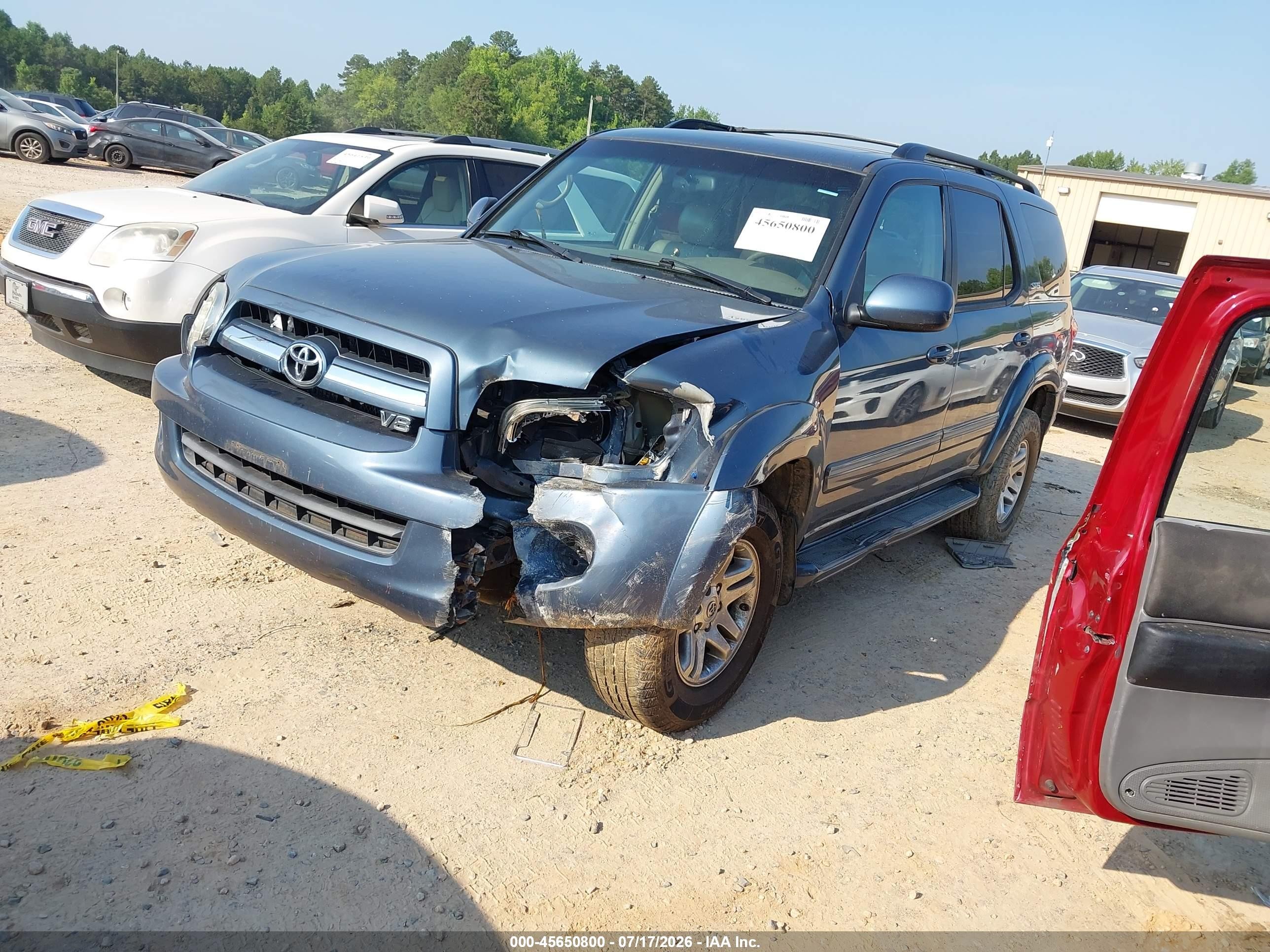 2006 Toyota Sequoia Sr5 V8 Blue vin: 5TDBT44A66S258667