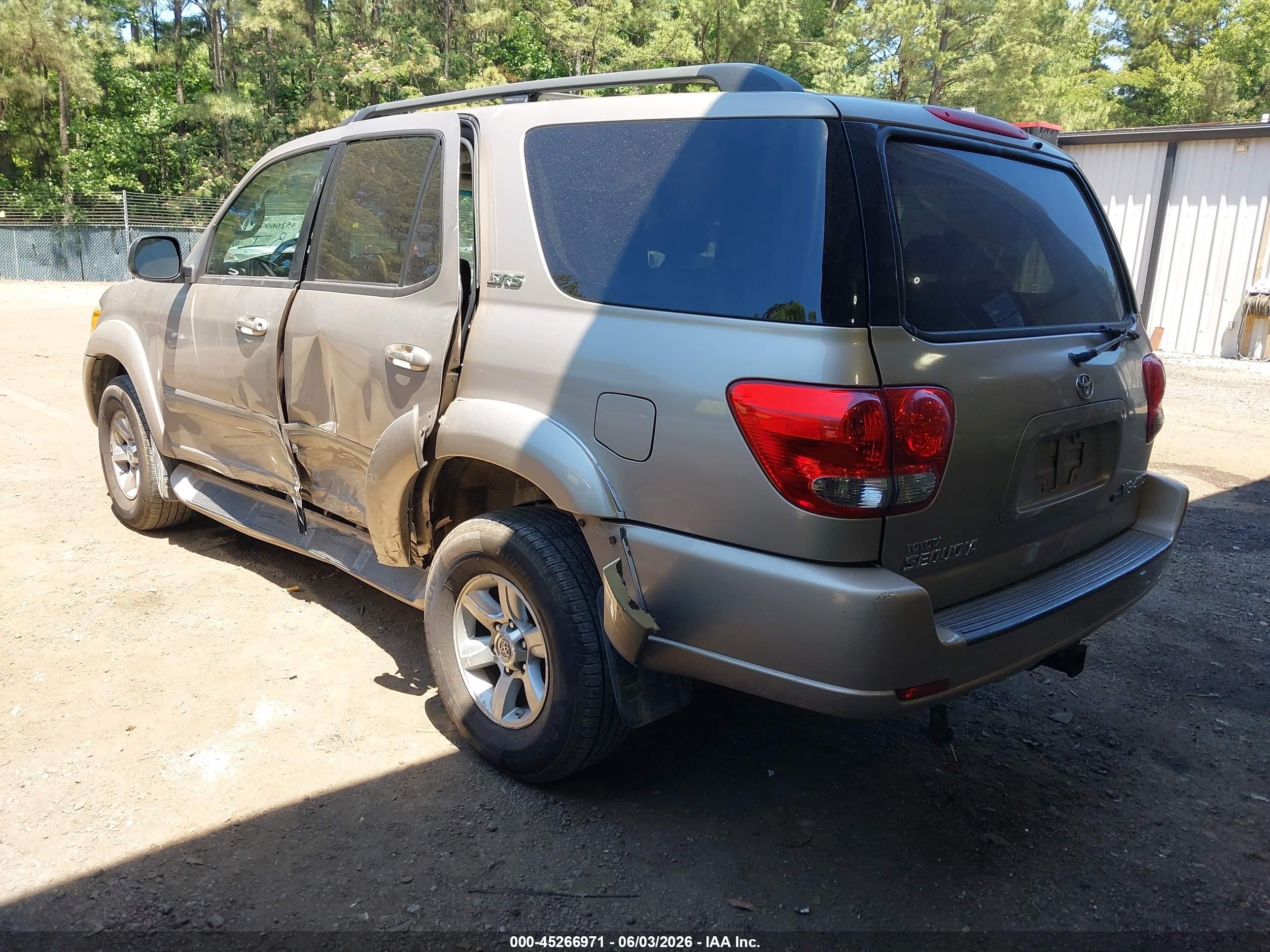 2007 Toyota Sequoia Sr5 V8 Beige vin: 5TDBT44A67S292125