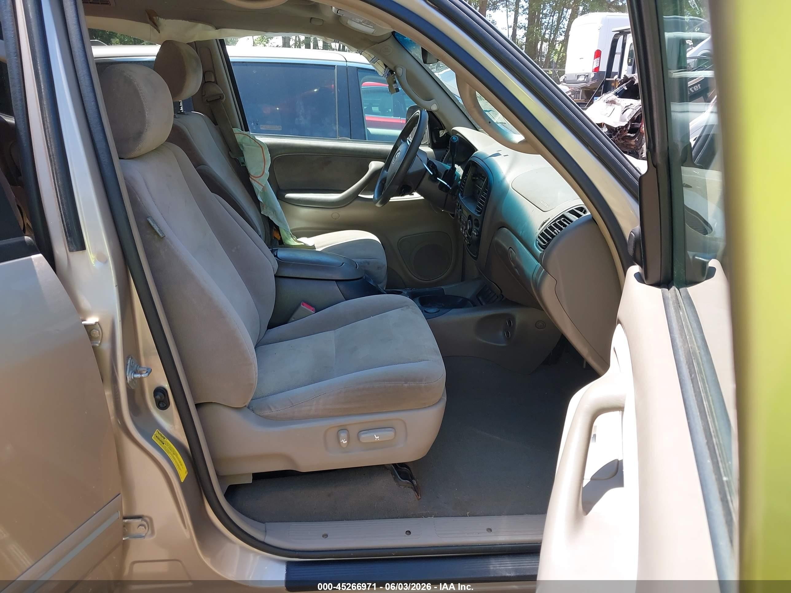 2007 Toyota Sequoia Sr5 V8 Beige vin: 5TDBT44A67S292125