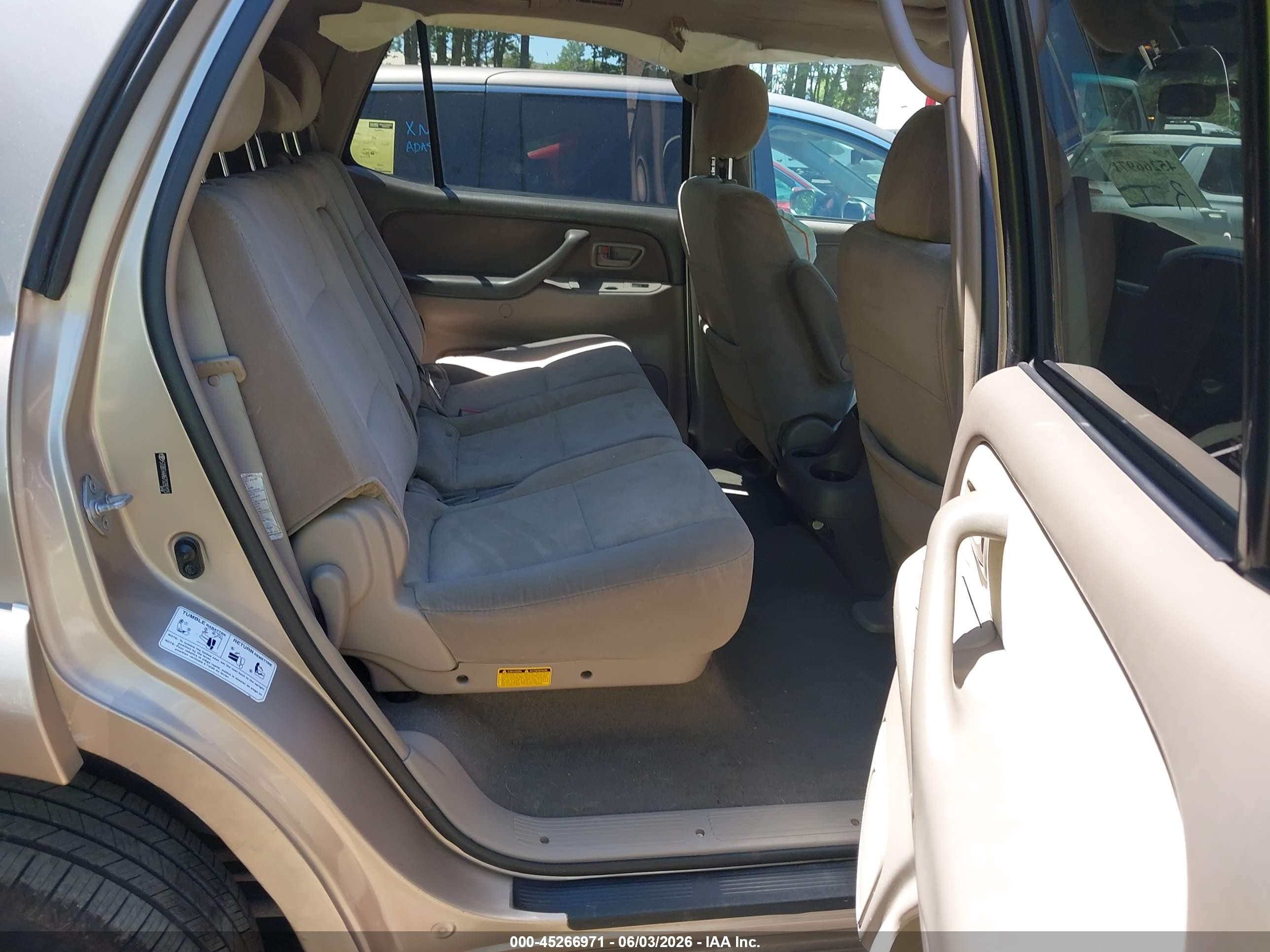 2007 Toyota Sequoia Sr5 V8 Beige vin: 5TDBT44A67S292125