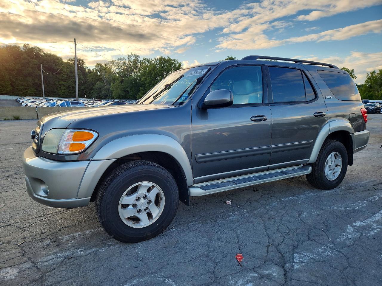 2003 Toyota Sequoia Sr5 Gray vin: 5TDBT44A73S180945