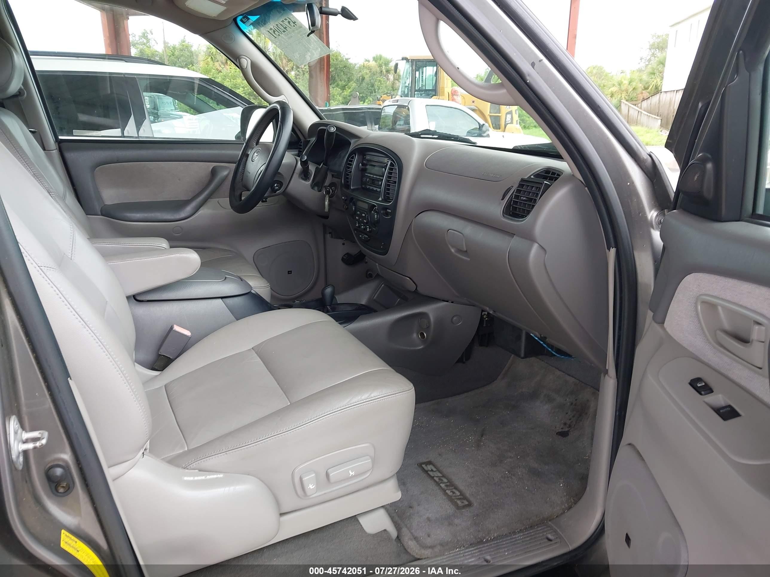 2003 Toyota Sequoia Sr5 V8 Gray vin: 5TDBT44A73S182890