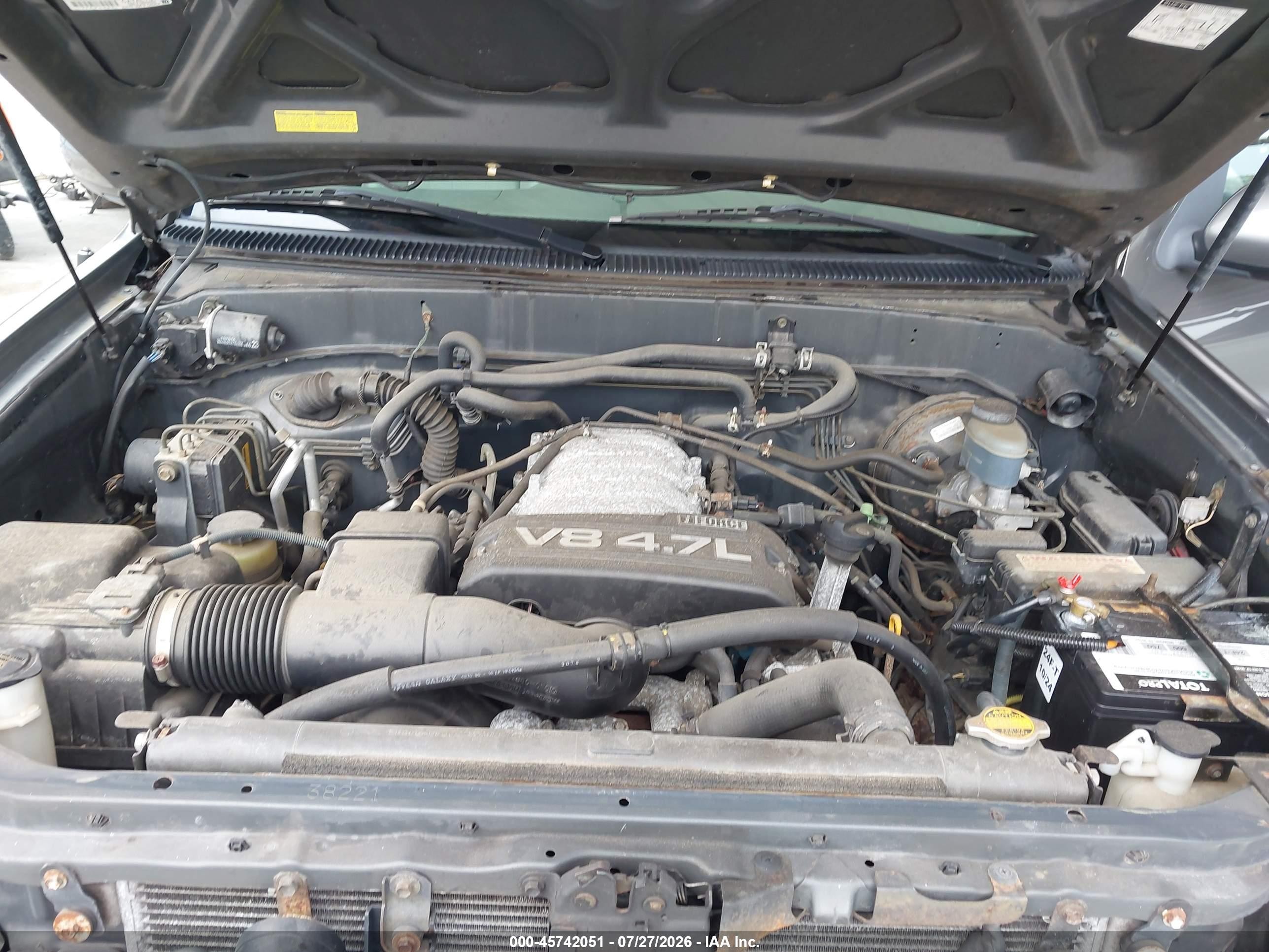 2003 Toyota Sequoia Sr5 V8 Gray vin: 5TDBT44A73S182890