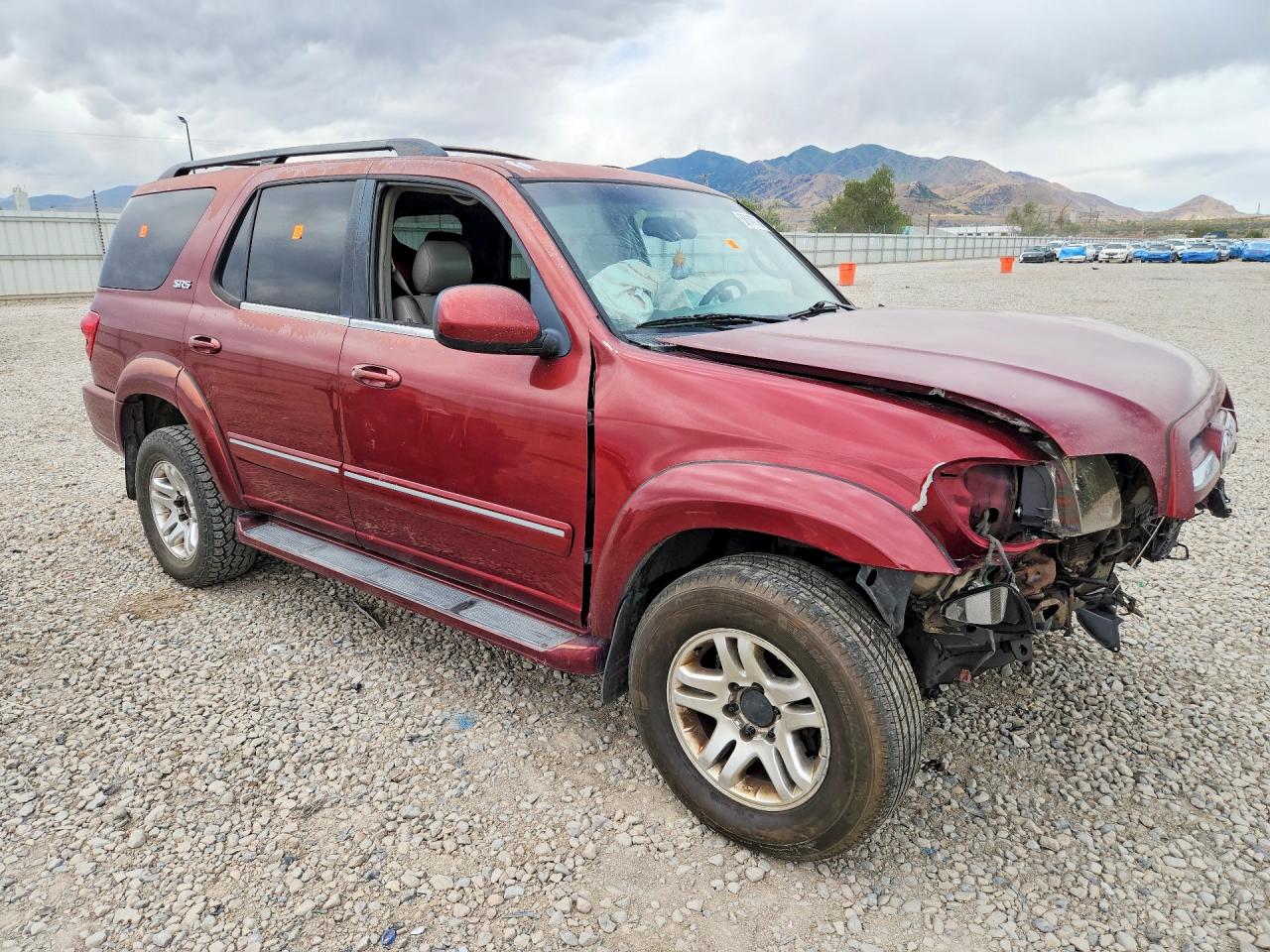 2006 Toyota Sequoia Sr5 Red vin: 5TDBT44A76S266423
