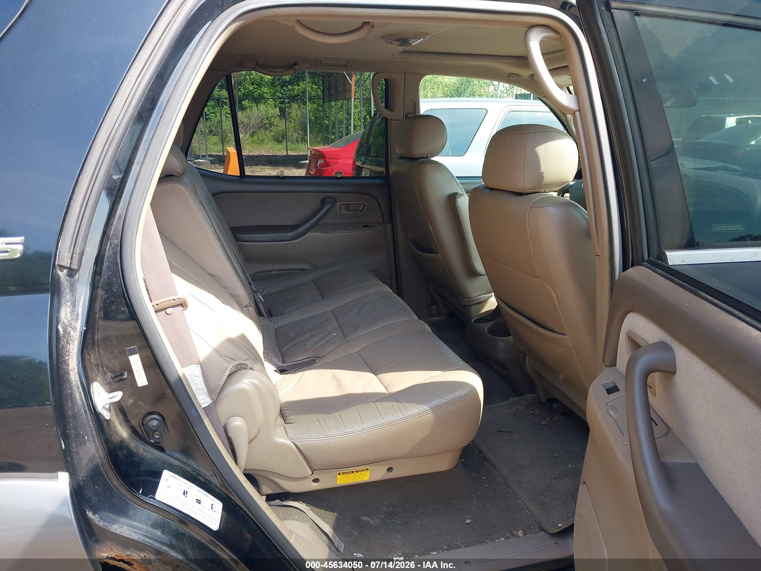 2004 Toyota Sequoia Sr5 V8 Black vin: 5TDBT44A84S214103