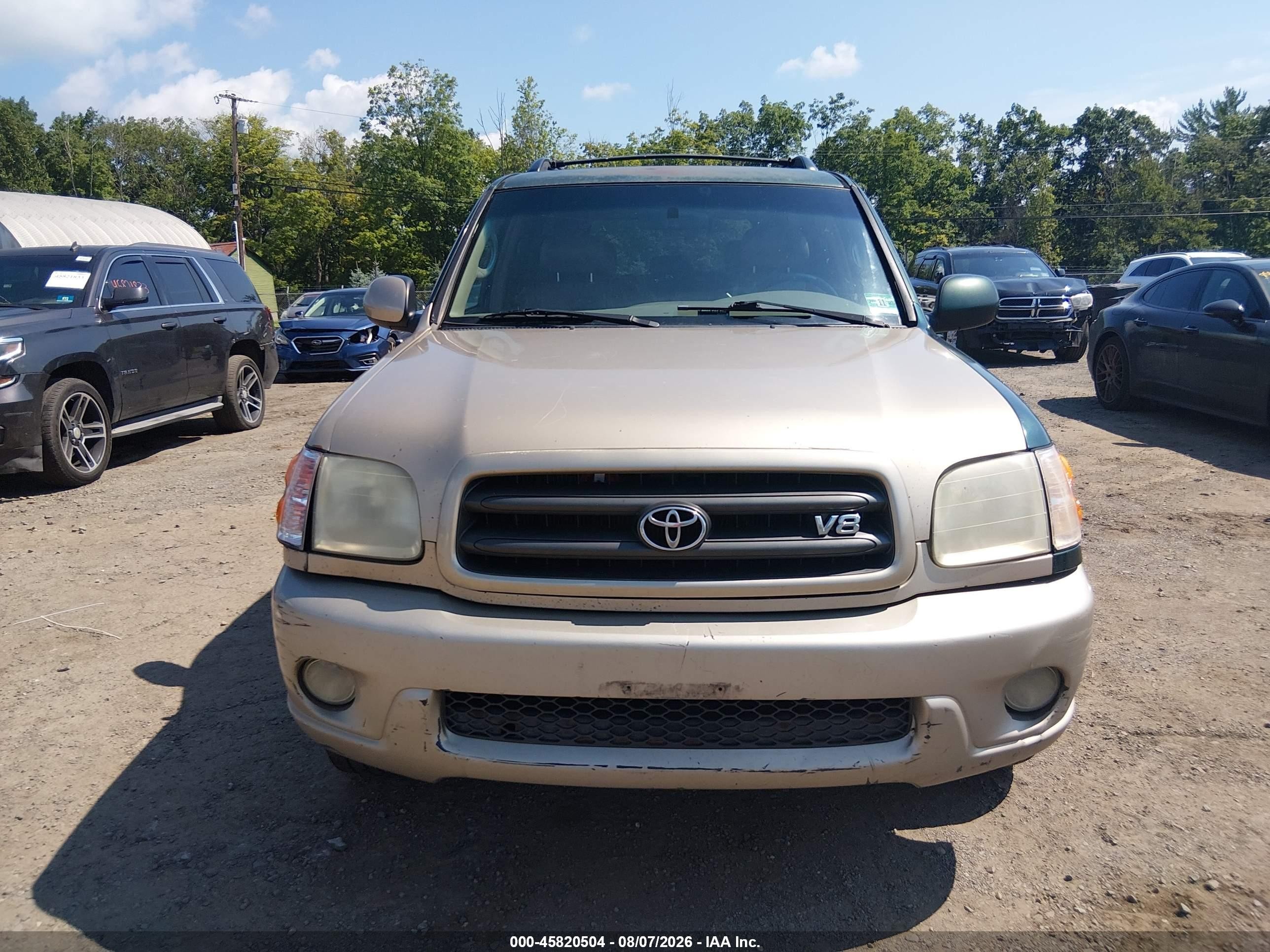 2004 Toyota Sequoia Sr5 V8 Green vin: 5TDBT44A84S217664