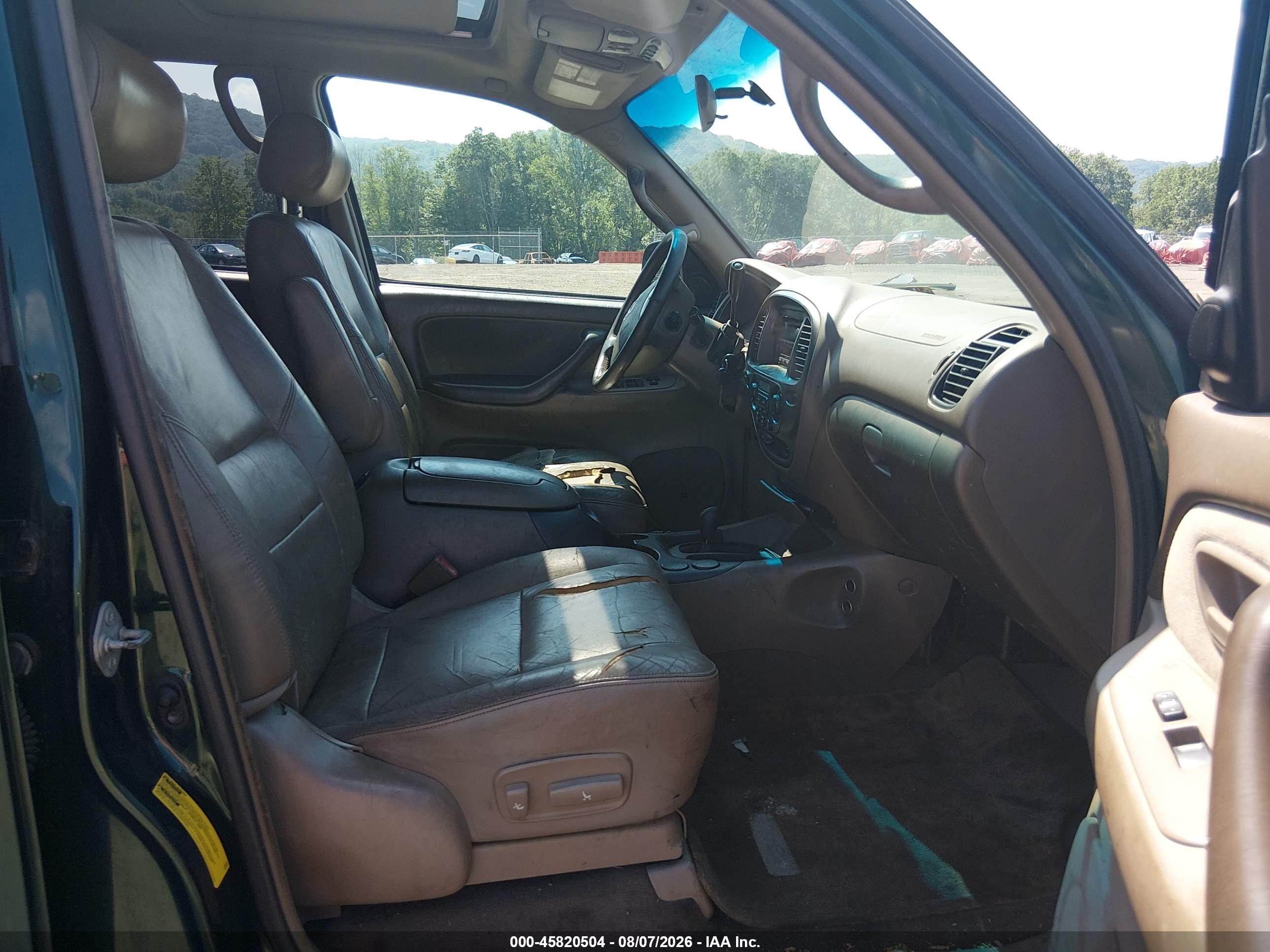 2004 Toyota Sequoia Sr5 V8 Green vin: 5TDBT44A84S217664