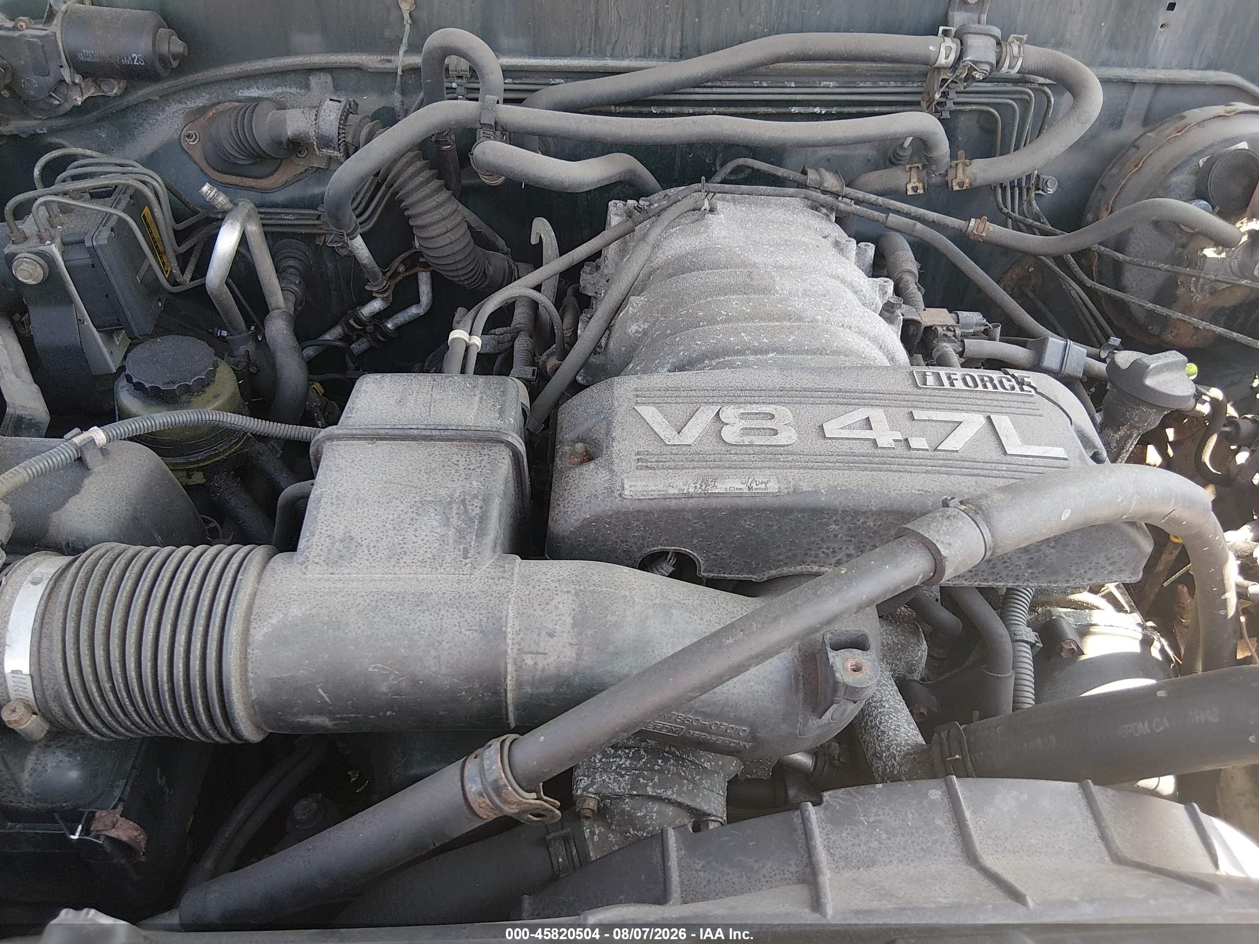 2004 Toyota Sequoia Sr5 V8 Green vin: 5TDBT44A84S217664