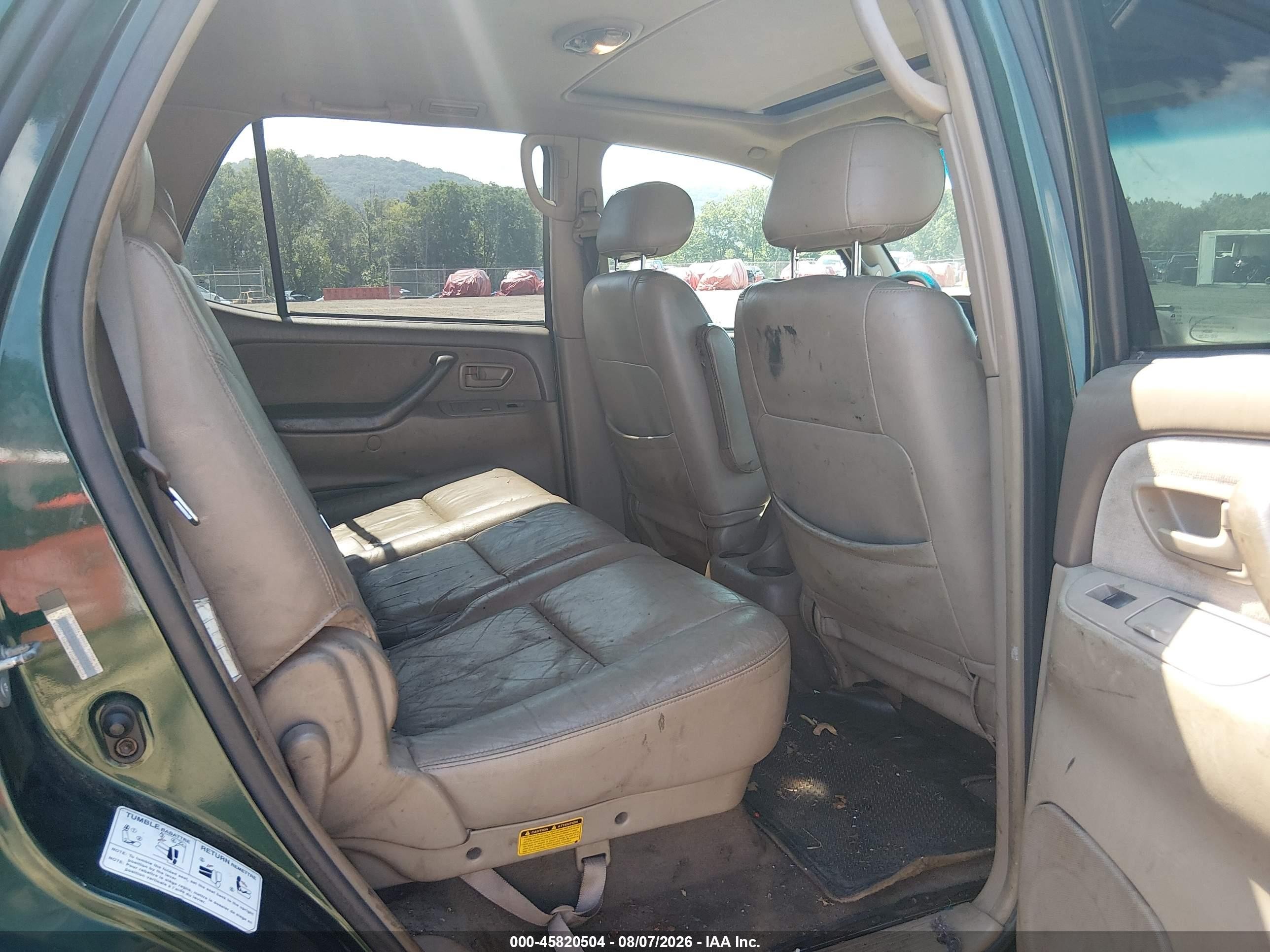 2004 Toyota Sequoia Sr5 V8 Green vin: 5TDBT44A84S217664