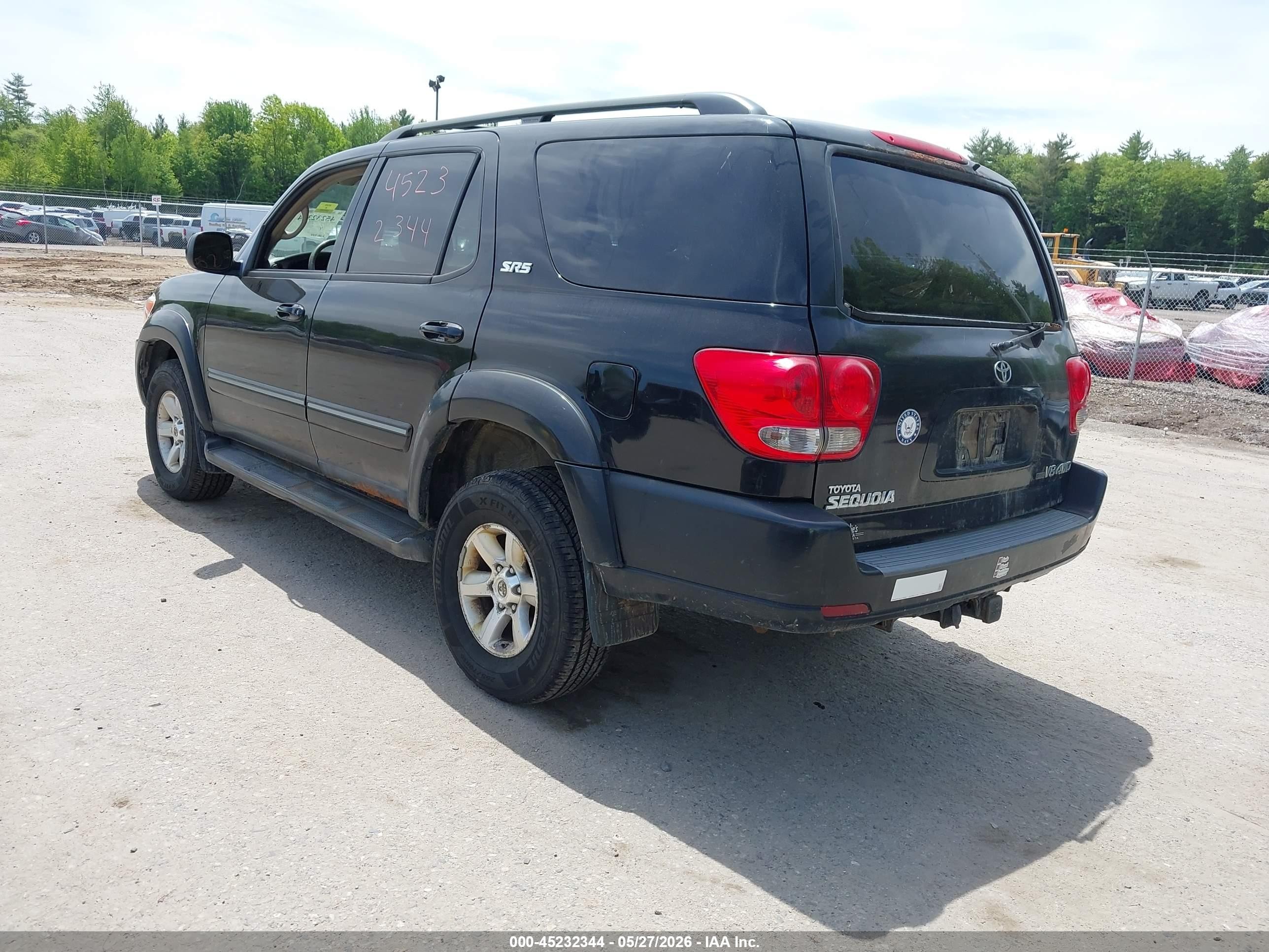 2006 Toyota Sequoia Sr5 V8 Черный vin: 5TDBT44A86S269279