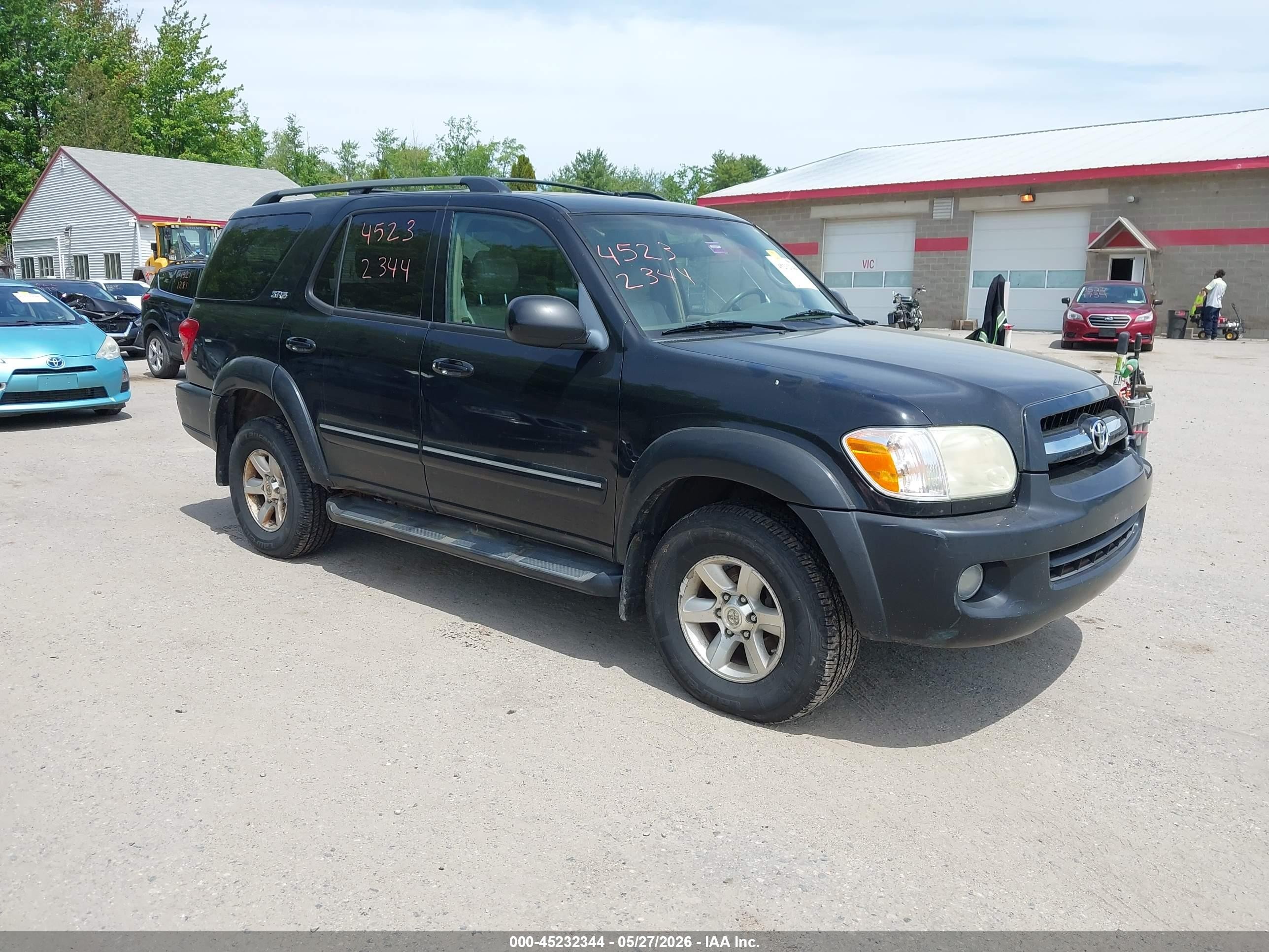 2006 Toyota Sequoia Sr5 V8 Black vin: 5TDBT44A86S269279