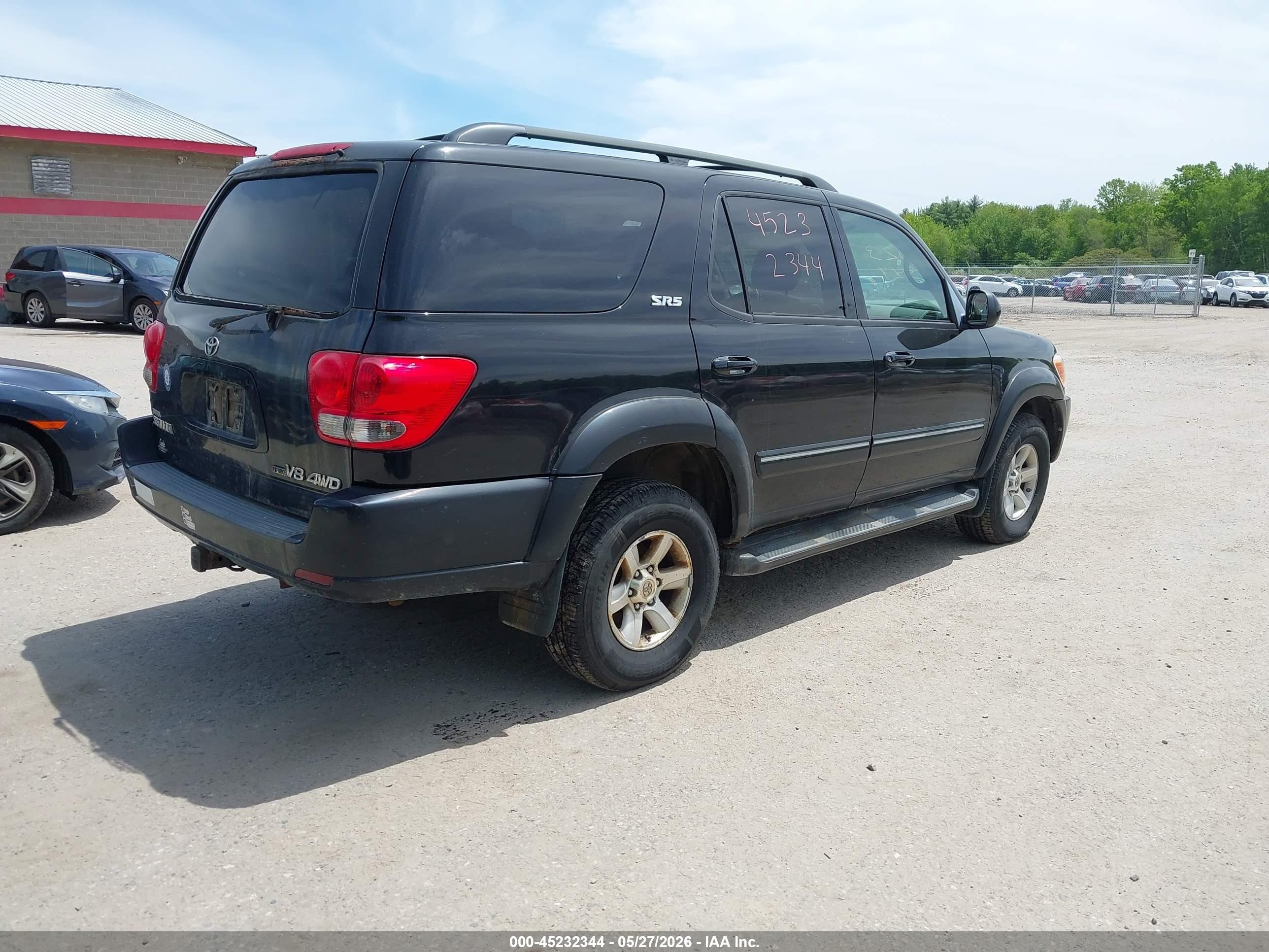 2006 Toyota Sequoia Sr5 V8 Черный vin: 5TDBT44A86S269279