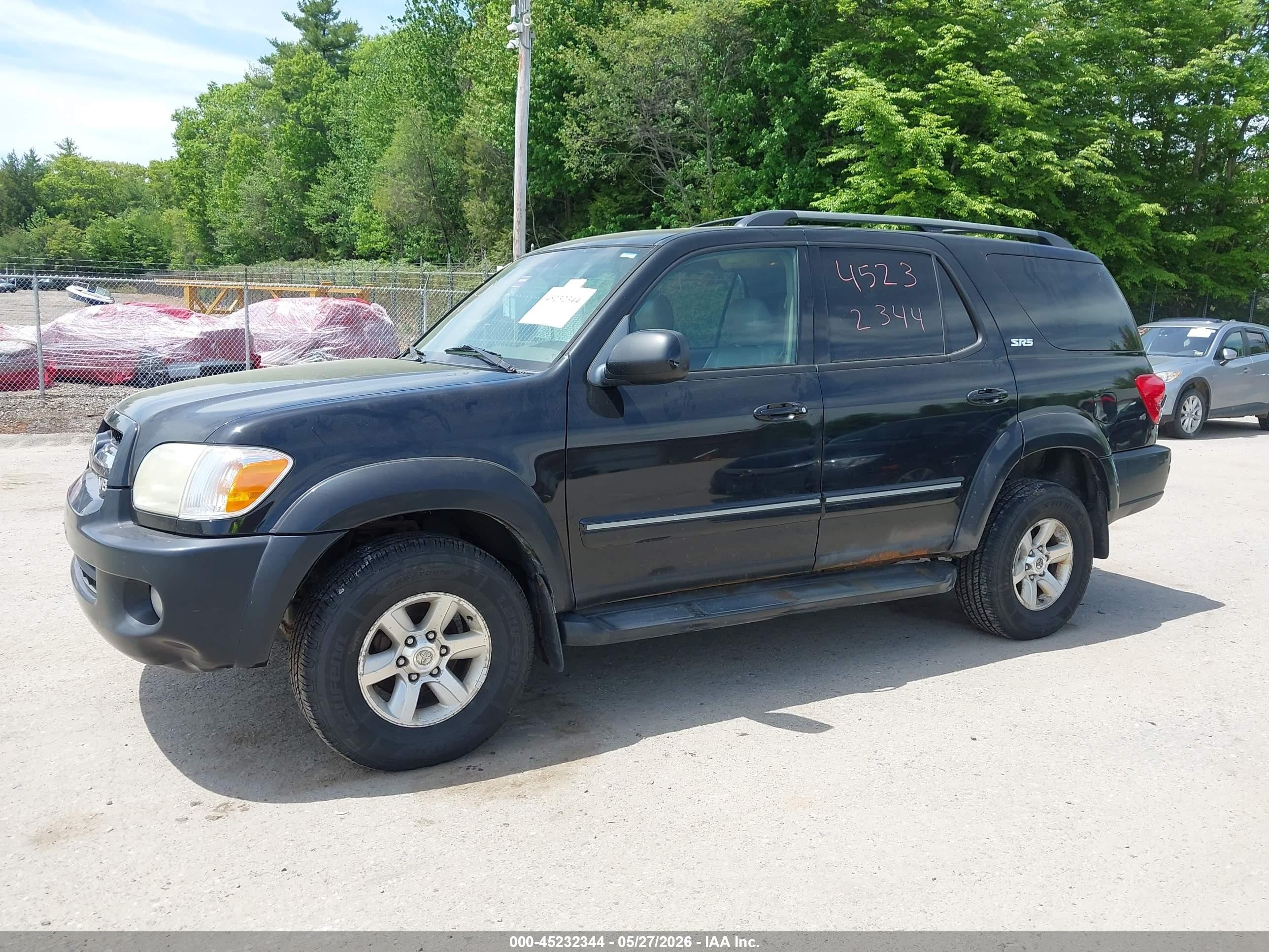 2006 Toyota Sequoia Sr5 V8 Черный vin: 5TDBT44A86S269279