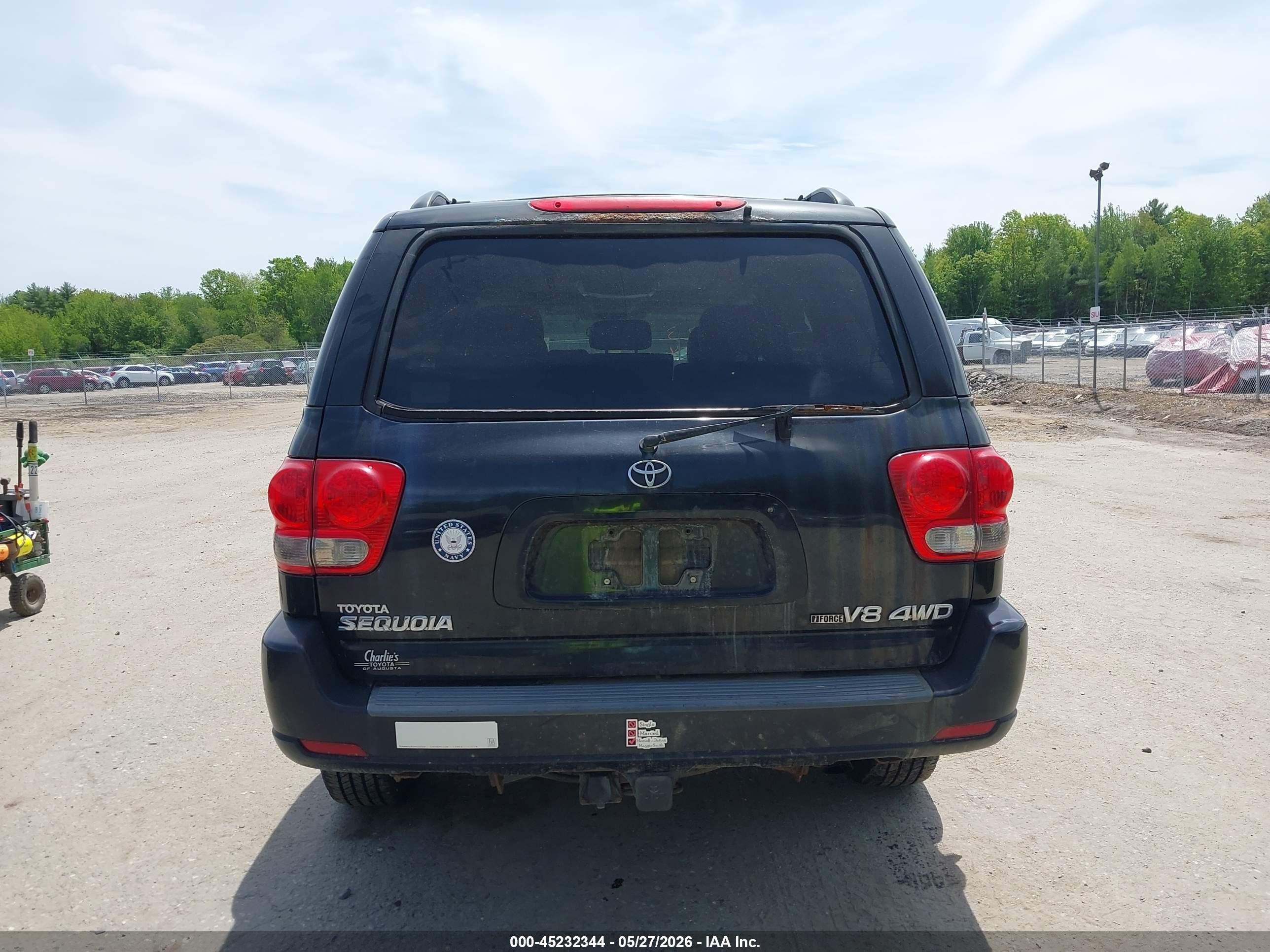 2006 Toyota Sequoia Sr5 V8 Черный vin: 5TDBT44A86S269279