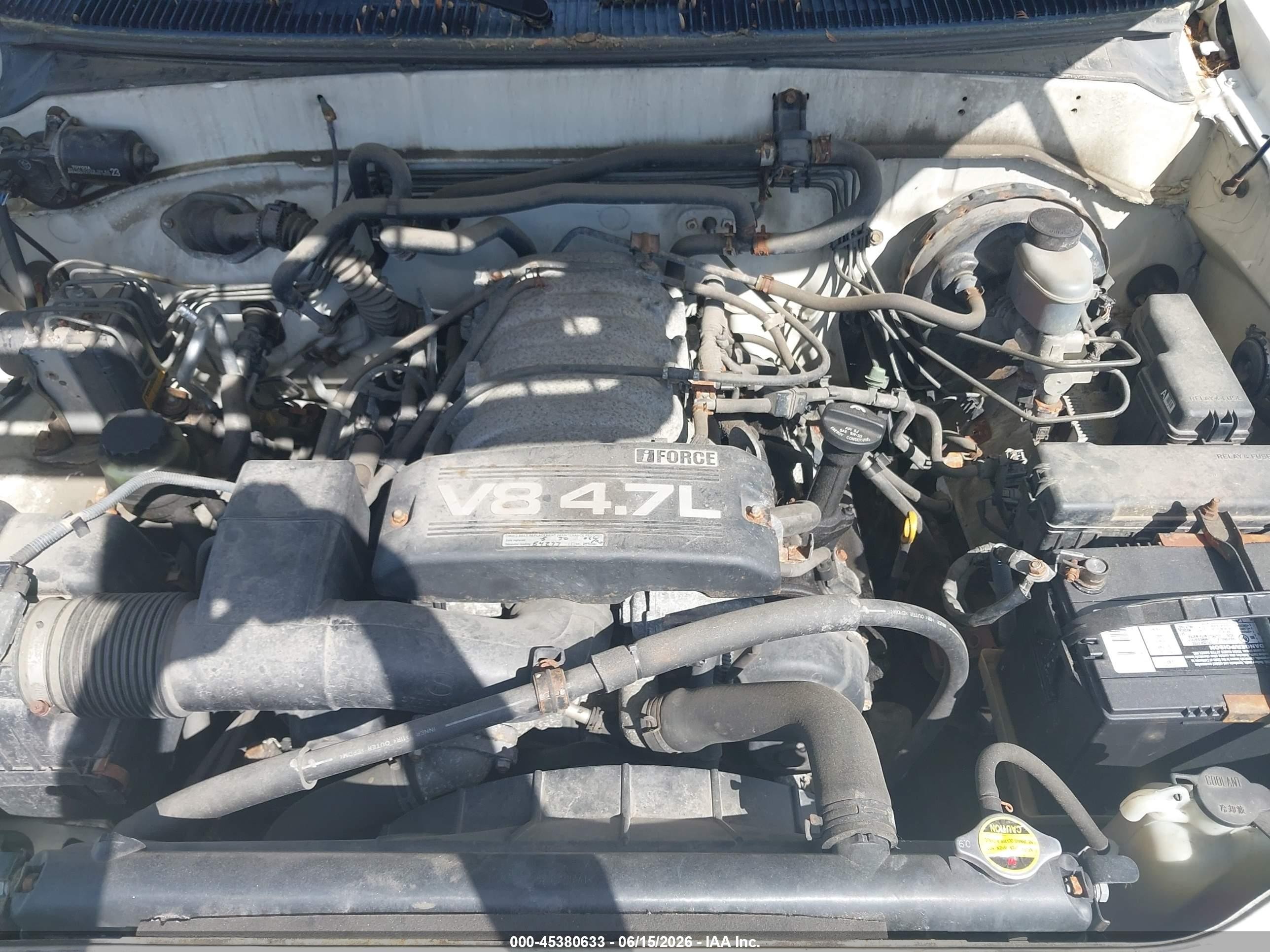 2001 Toyota Sequoia Sr5 V8 White vin: 5TDBT44A91S047200