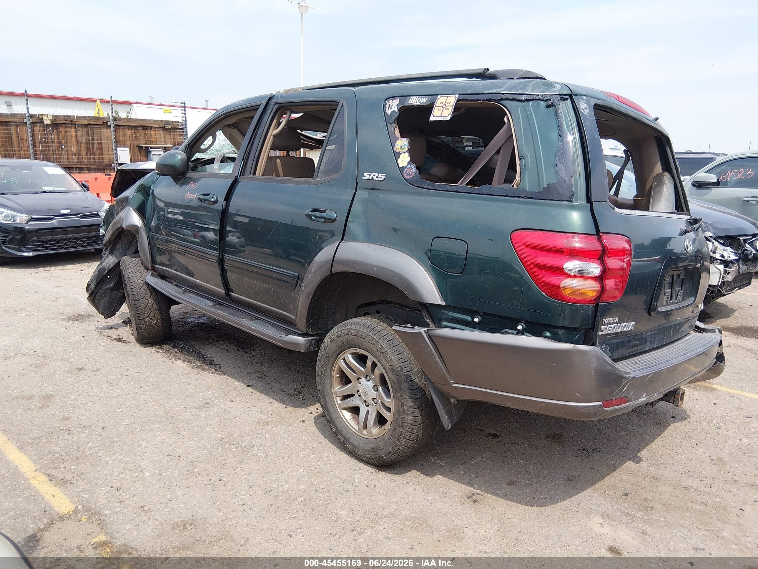 2004 Toyota Sequoia Sr5 V8 Green vin: 5TDBT44A94S227622