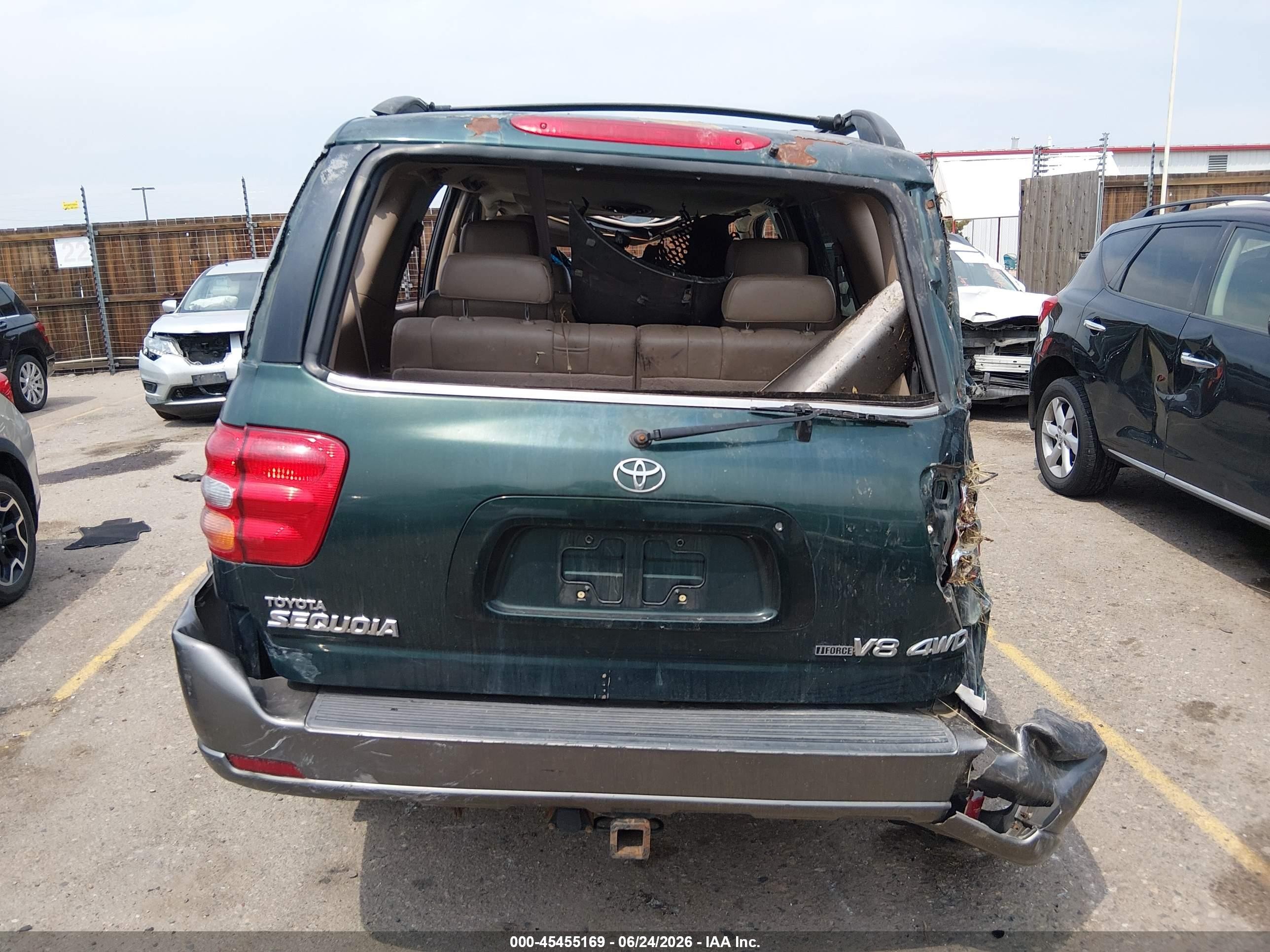 2004 Toyota Sequoia Sr5 V8 Green vin: 5TDBT44A94S227622
