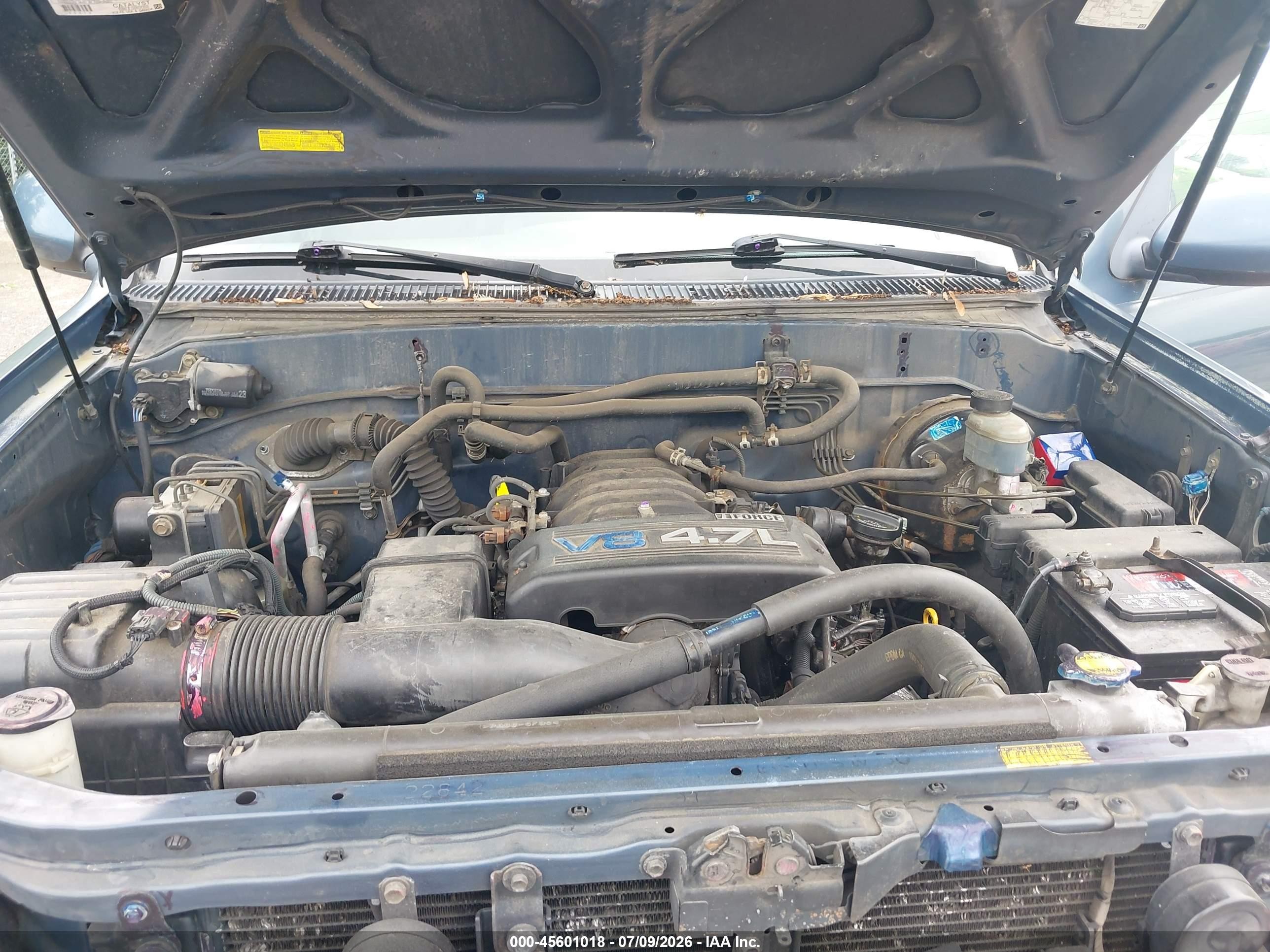 2005 Toyota Sequoia Sr5 V8 Light Blue vin: 5TDBT44A95S242025