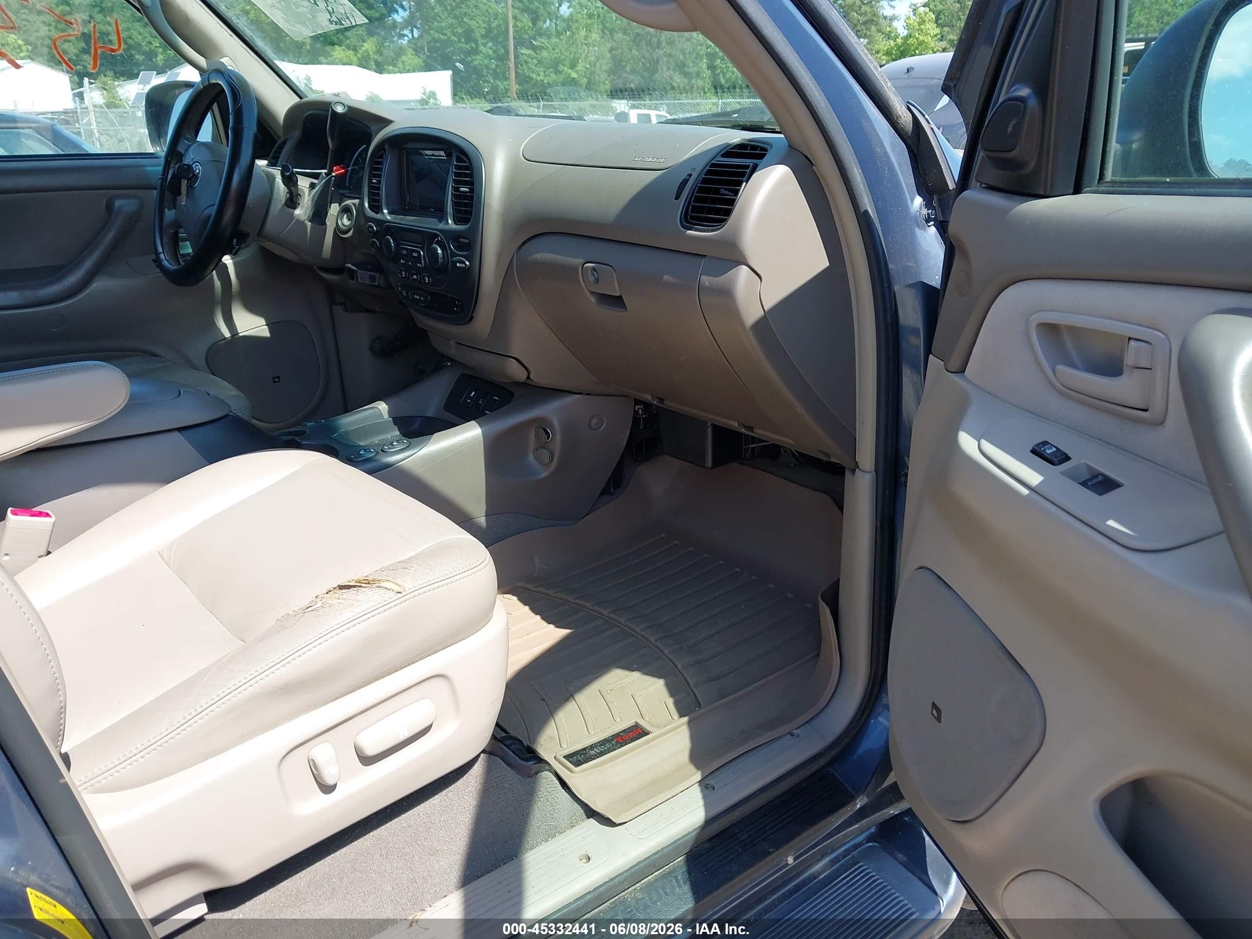 2005 Toyota Sequoia Sr5 V8 Blue vin: 5TDBT44A95S246222