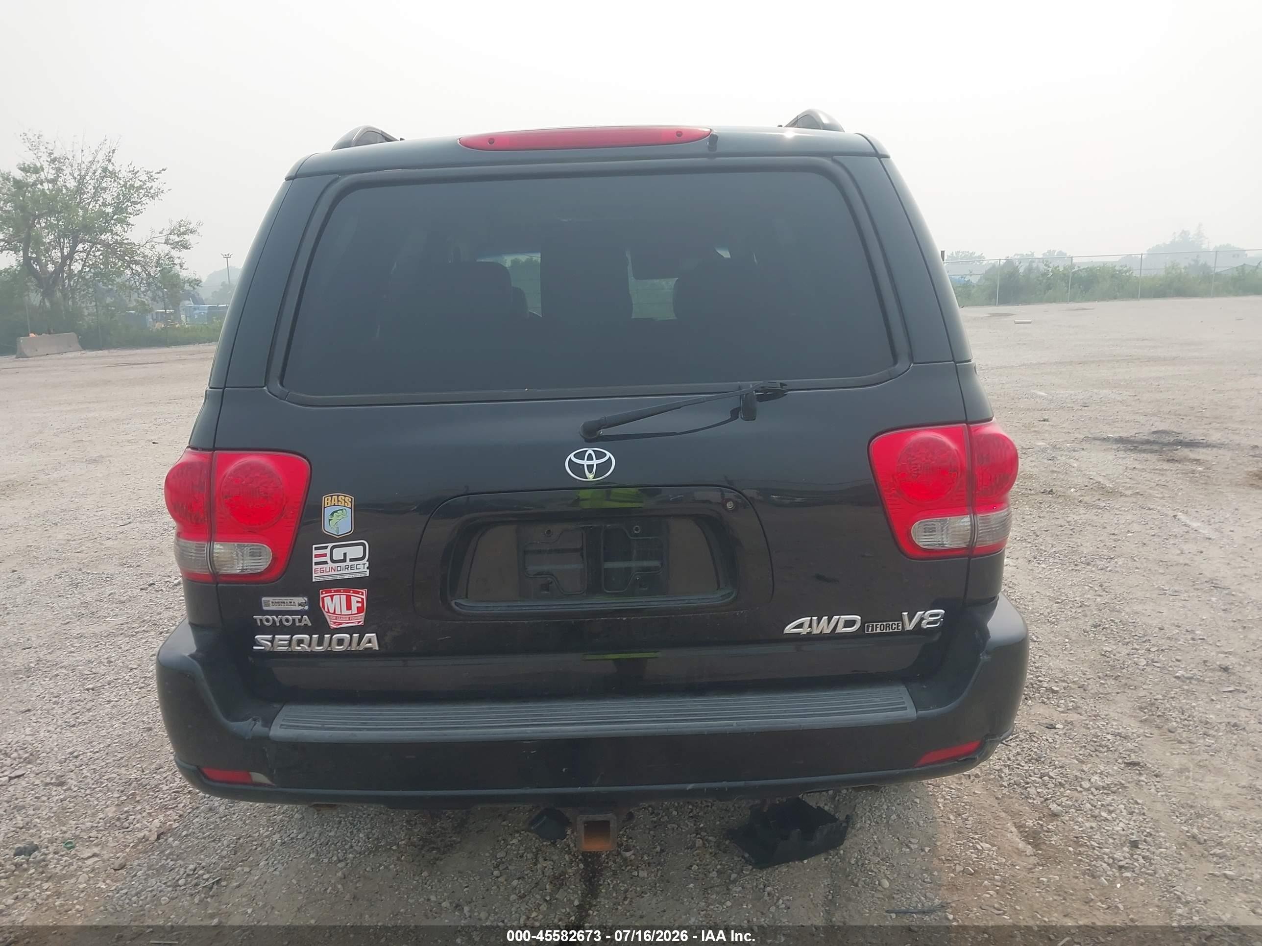 2005 Toyota Sequoia Sr5 V8 Black vin: 5TDBT44A95S246852