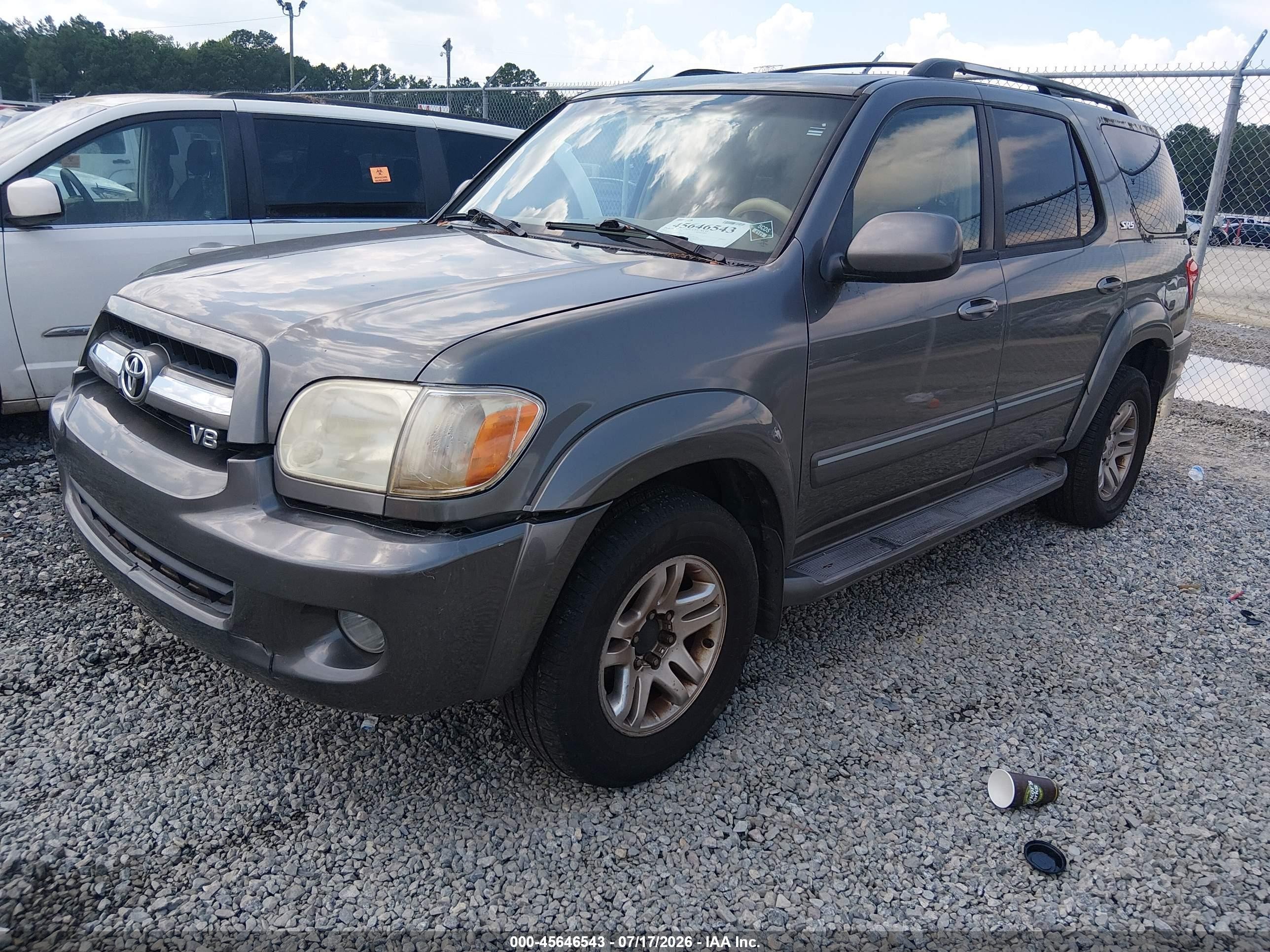 2005 Toyota Sequoia Sr5 V8 Gray vin: 5TDBT44A95S257303