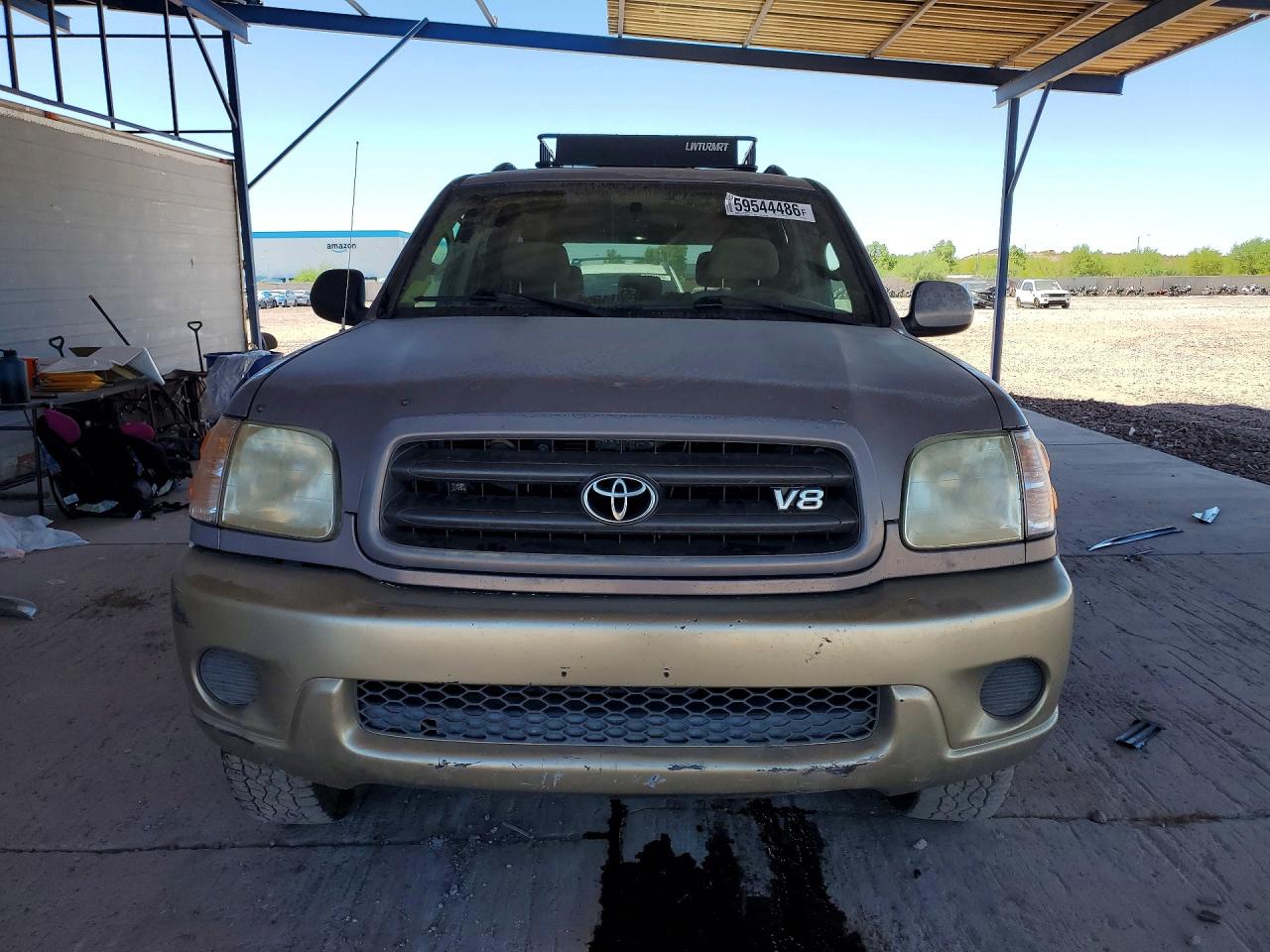 2001 Toyota Sequoia Sr5 Gray vin: 5TDBT44AX1S009989